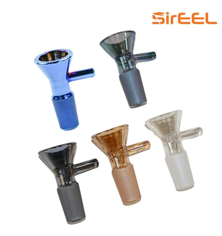 Iridized Flower Bowl With Handle