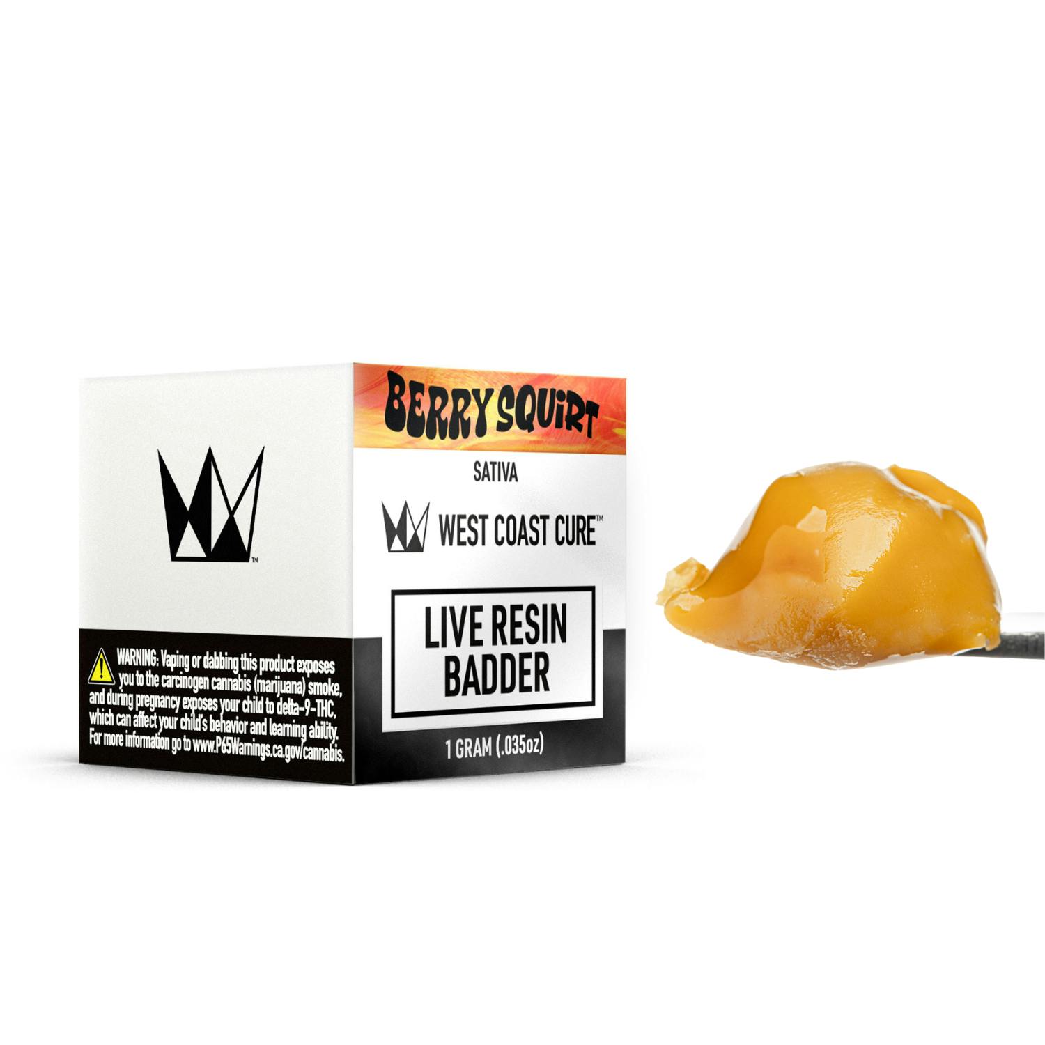WEST COAST CURE - LIVE RESIN BADDER - BERRY SQUIRT - 1G