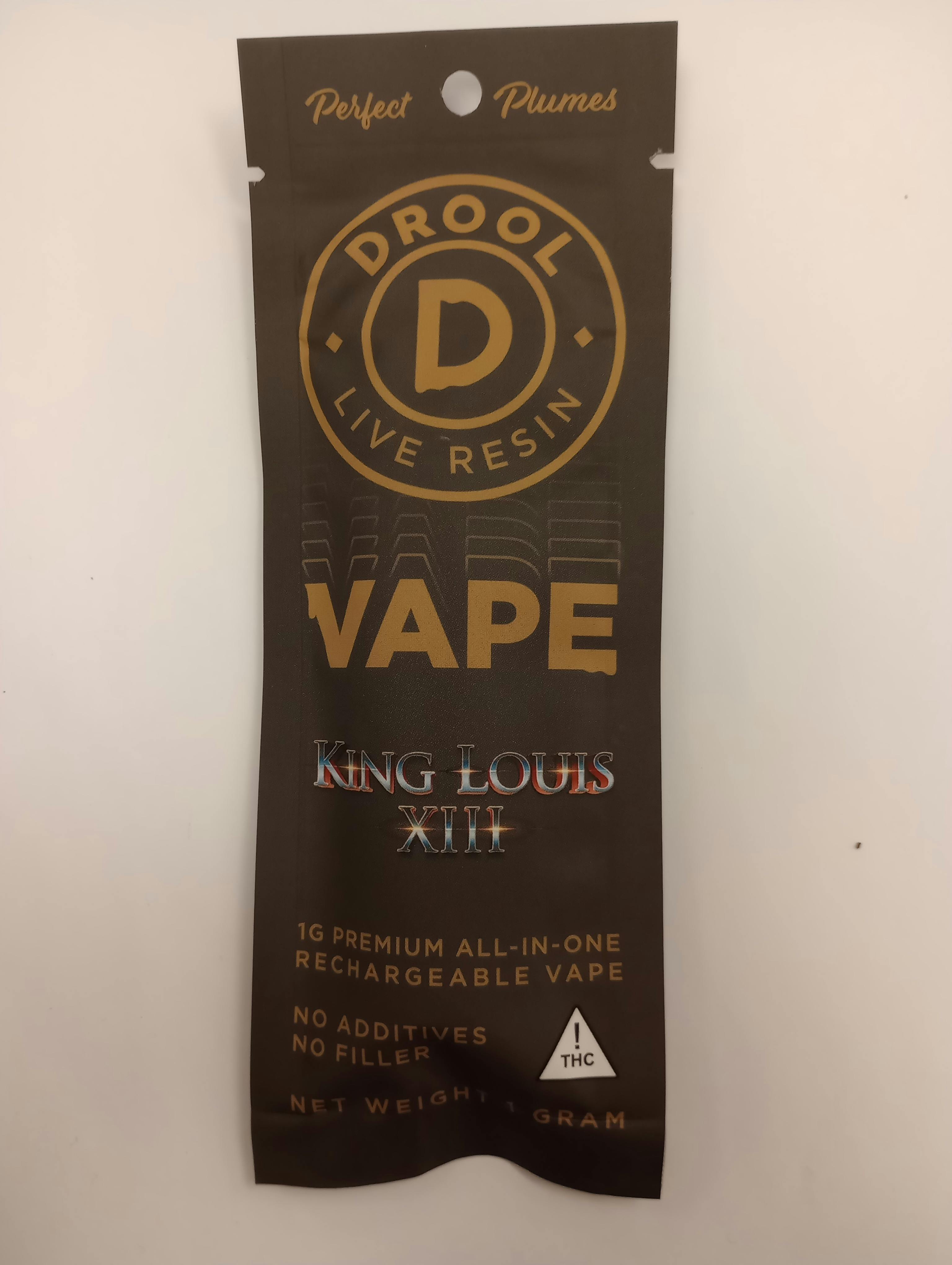 King Louis XIII Live Resin | 1 Gram Disposable | Drool