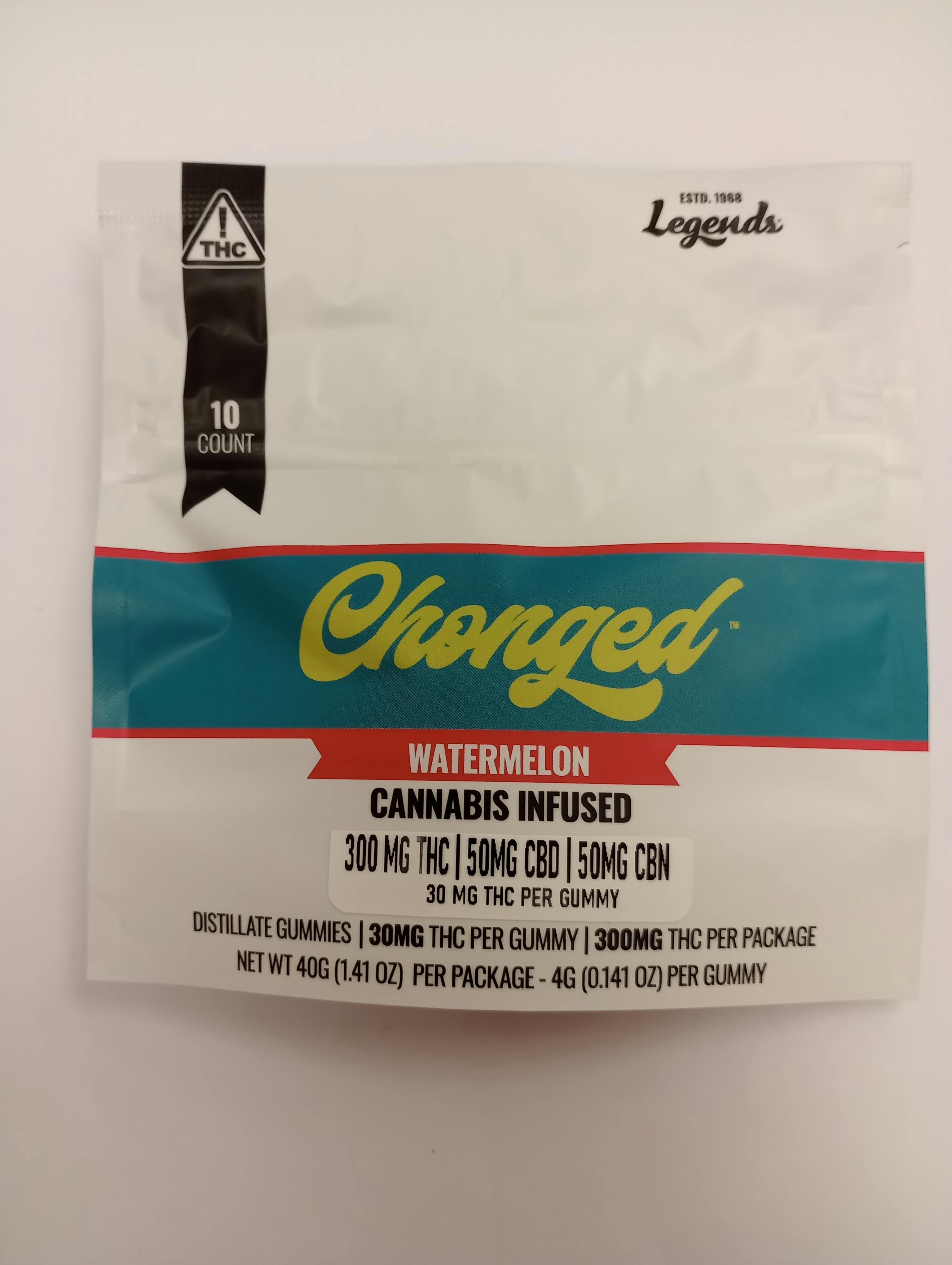 300mg Chonged Watermelon | 300mg 10pk | Chonged