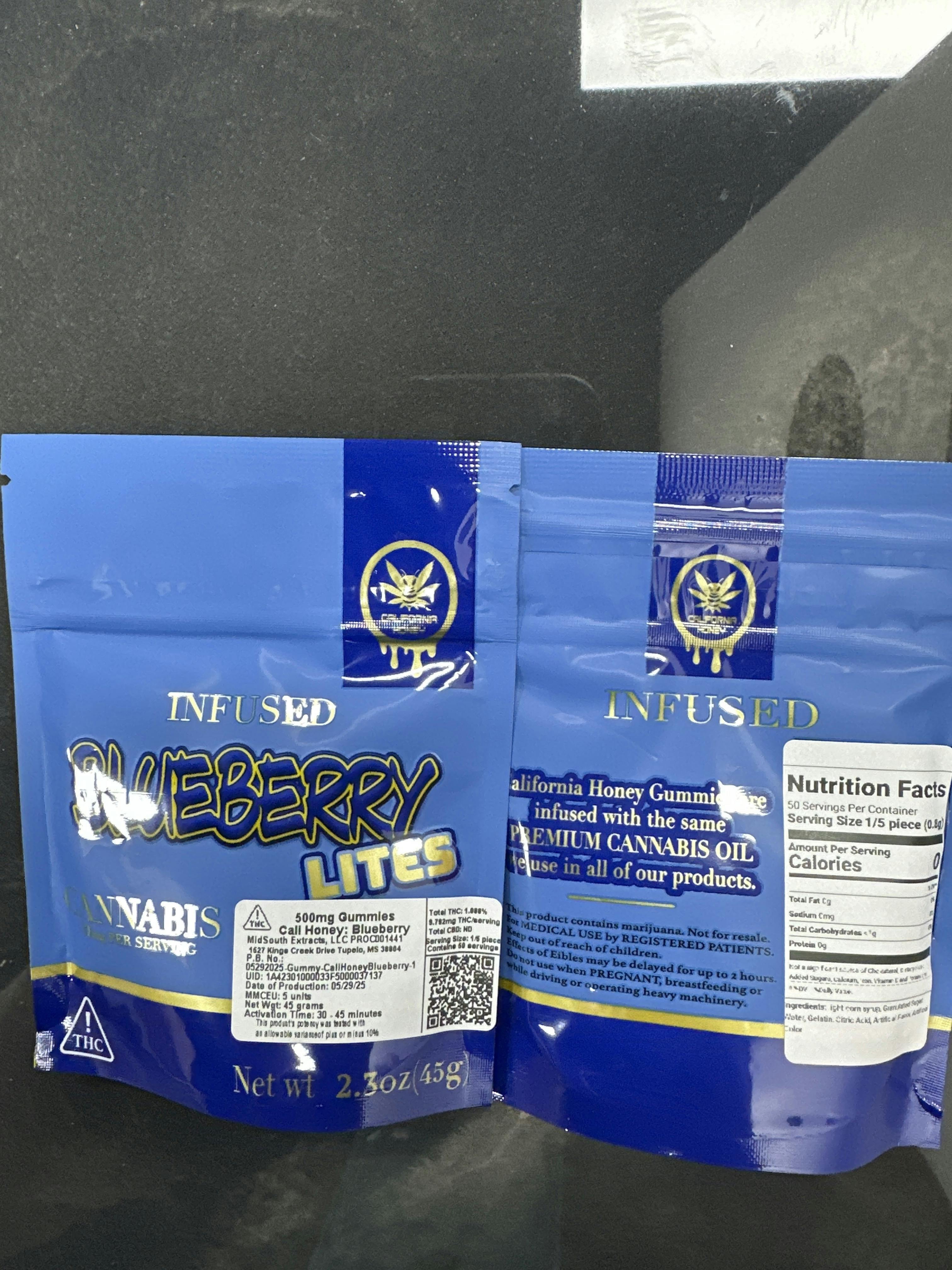 BLUEBERRY GUMMIES | 500MG 10Pk | Cali Honey