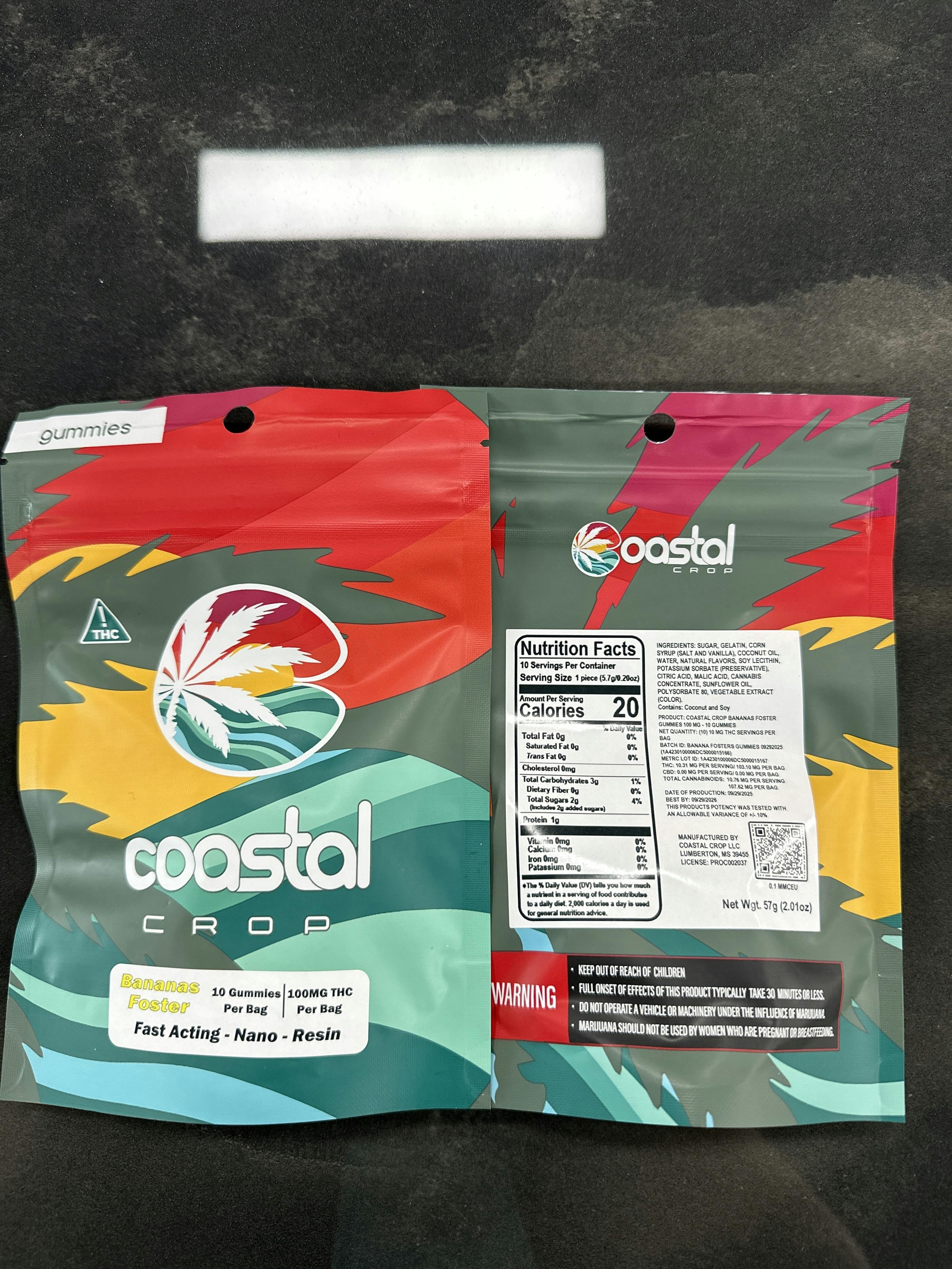 Banana Fosters | 100MG 10PK | Coastal Crop