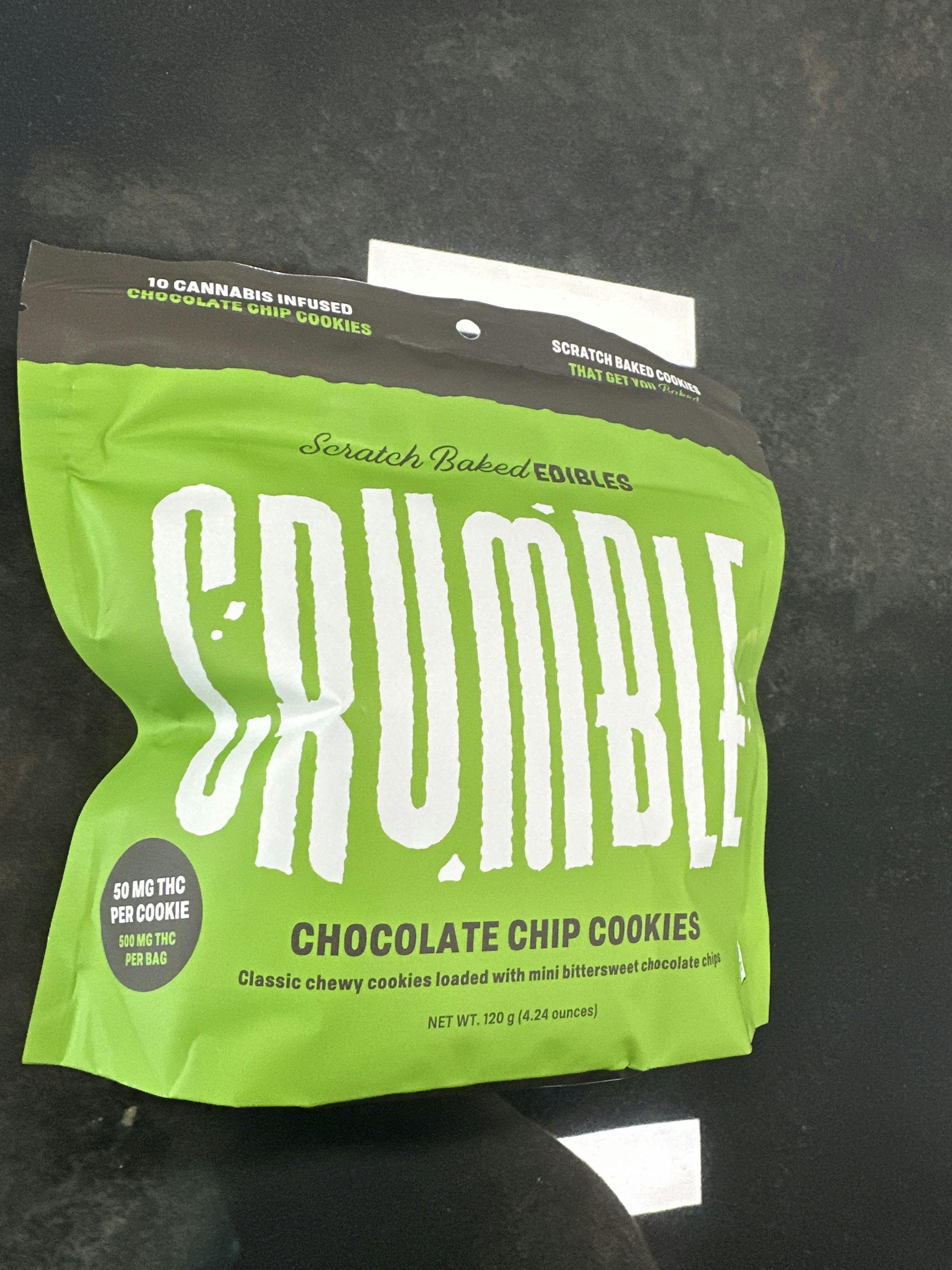 500MG COOKIES | High Dose Chocolate Chip Cookies | 500mg 10 Pack | Crumble