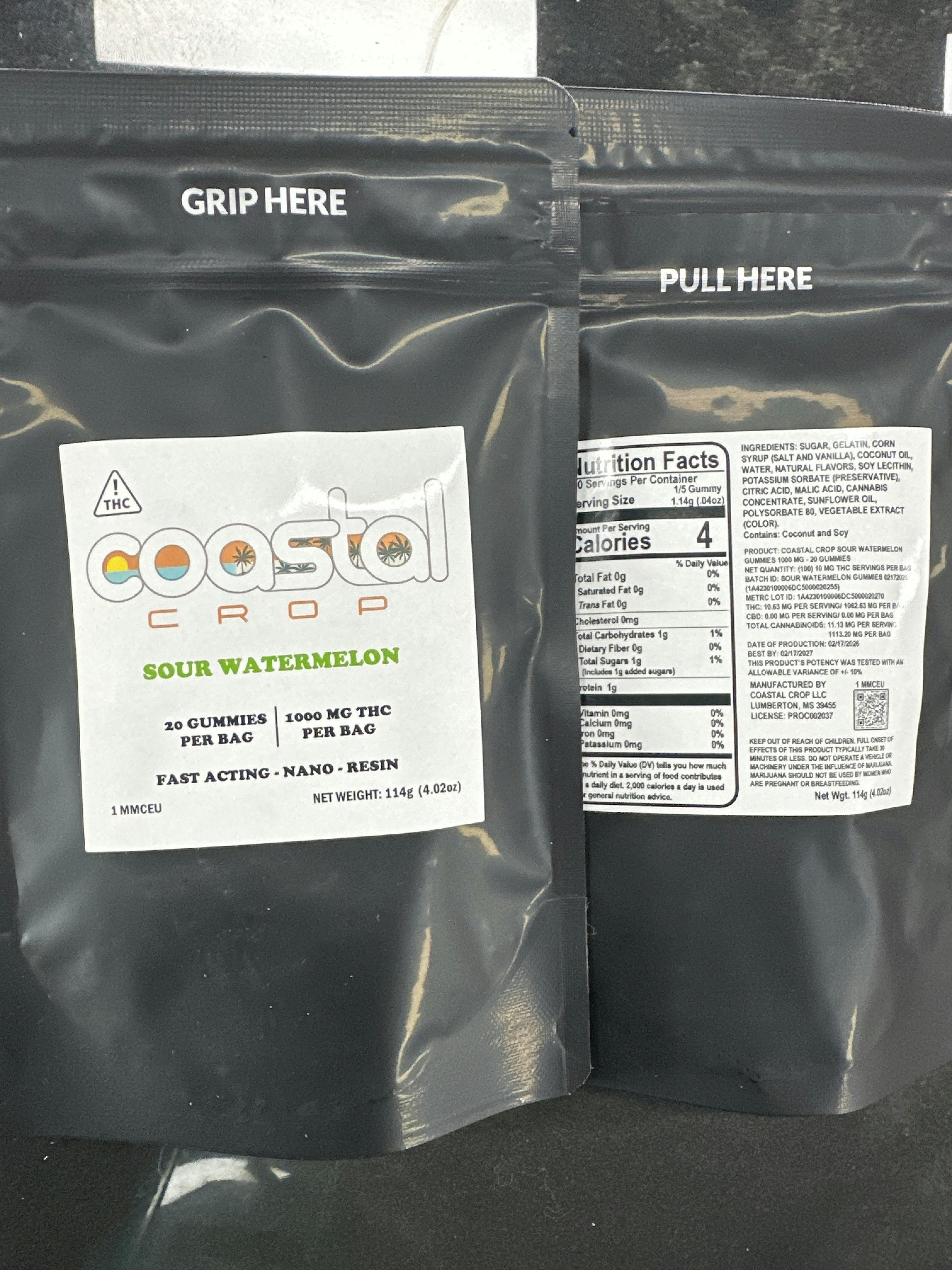 Sour Watermelon | 1000MG 20PK | Coastal Crop cannabis product