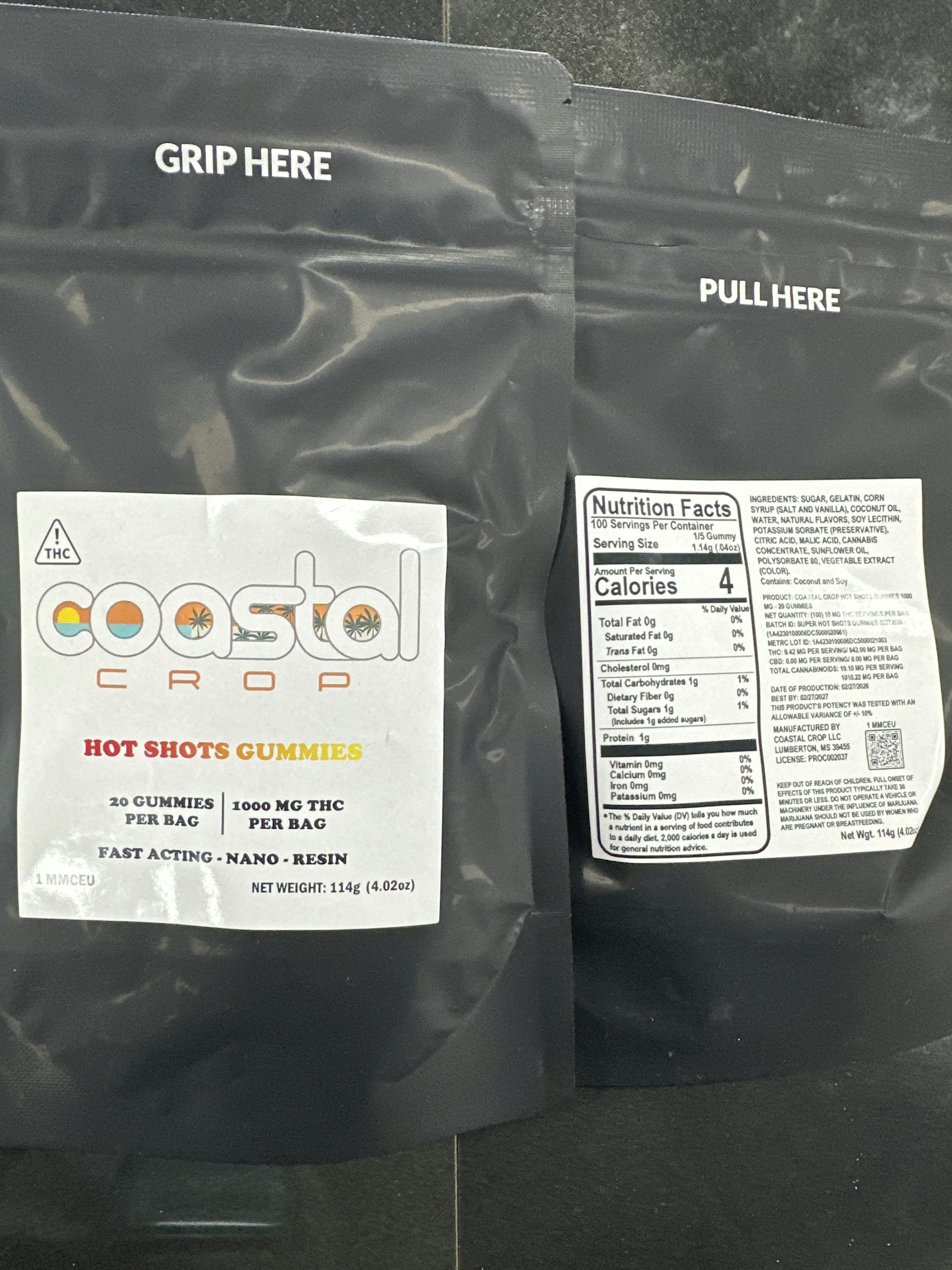Hot Shots | 1000MG 20PK | Coastal Crop