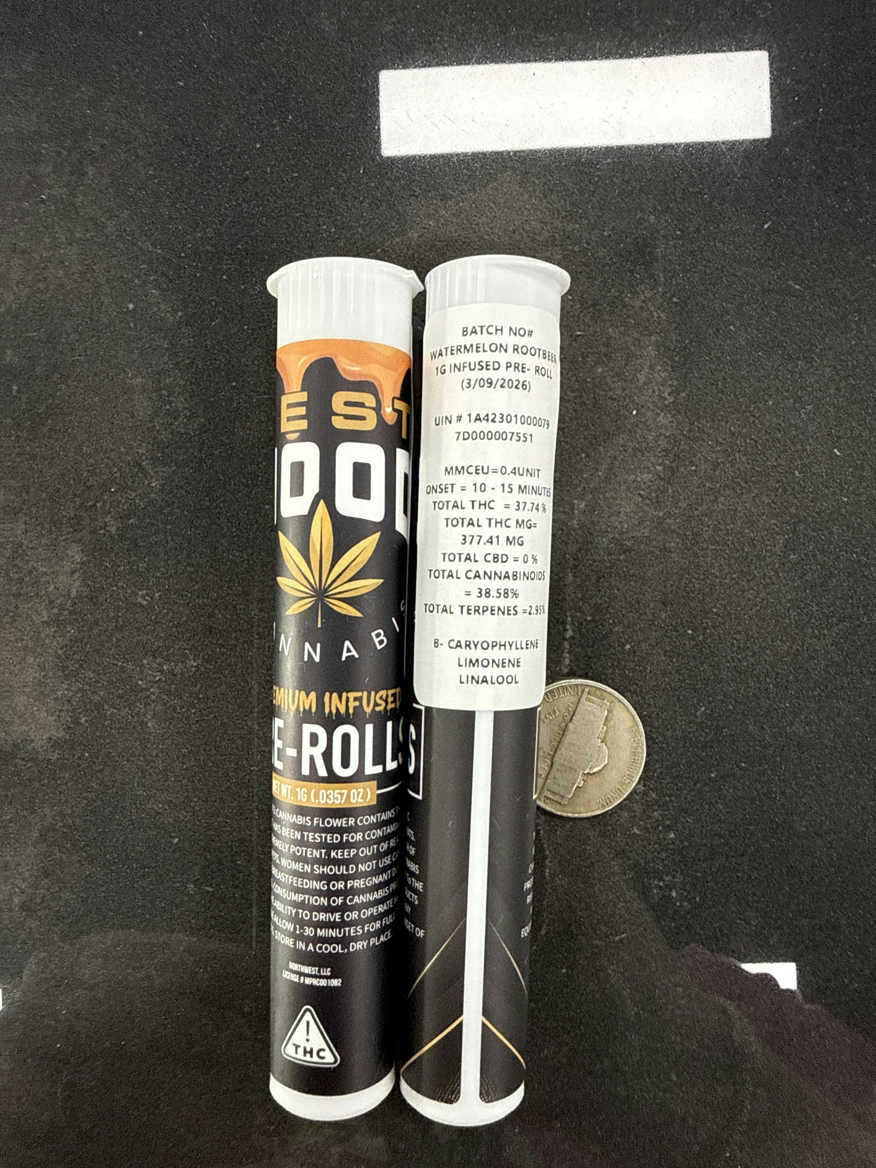 1G INFUSED PRE-ROLL | WATERMELON ROOTBEER | Best Mood at Diamond Leaf