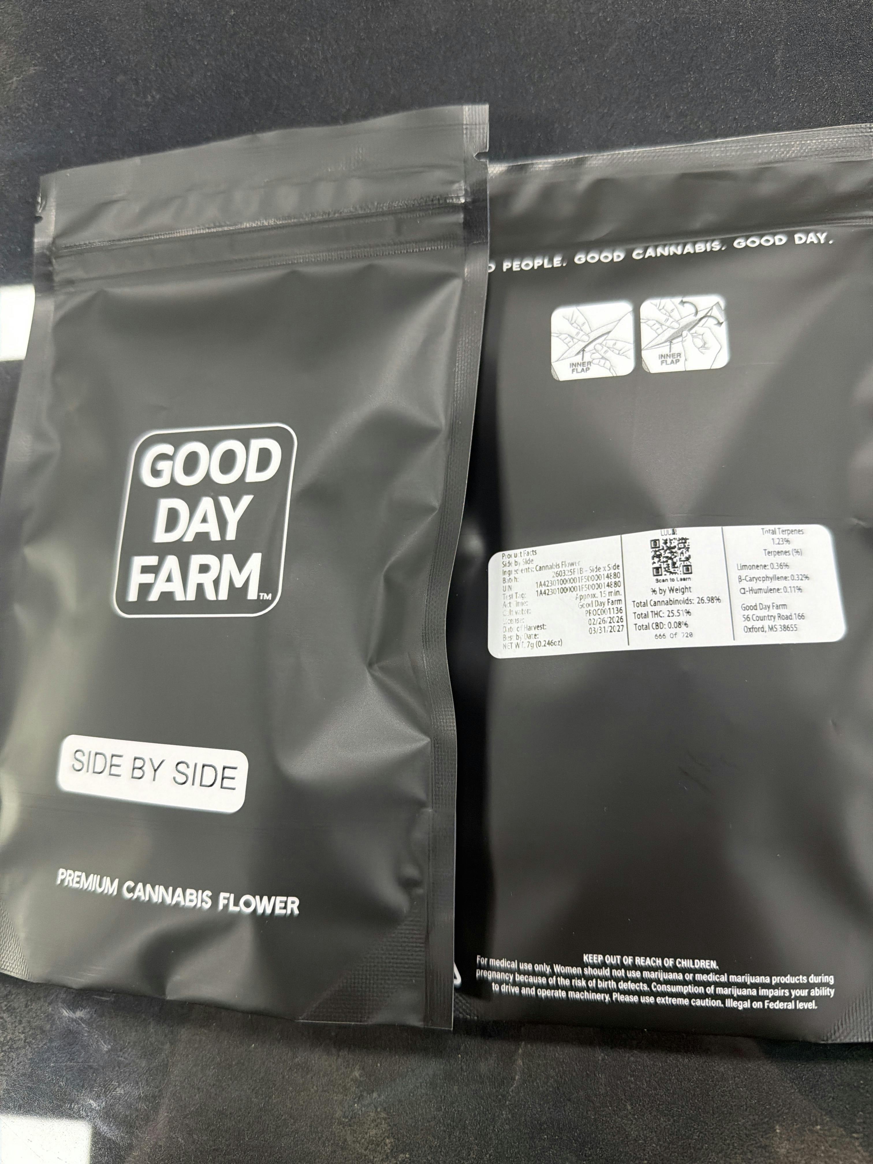 Side by Side 25.51% | 7g Flower | GDF