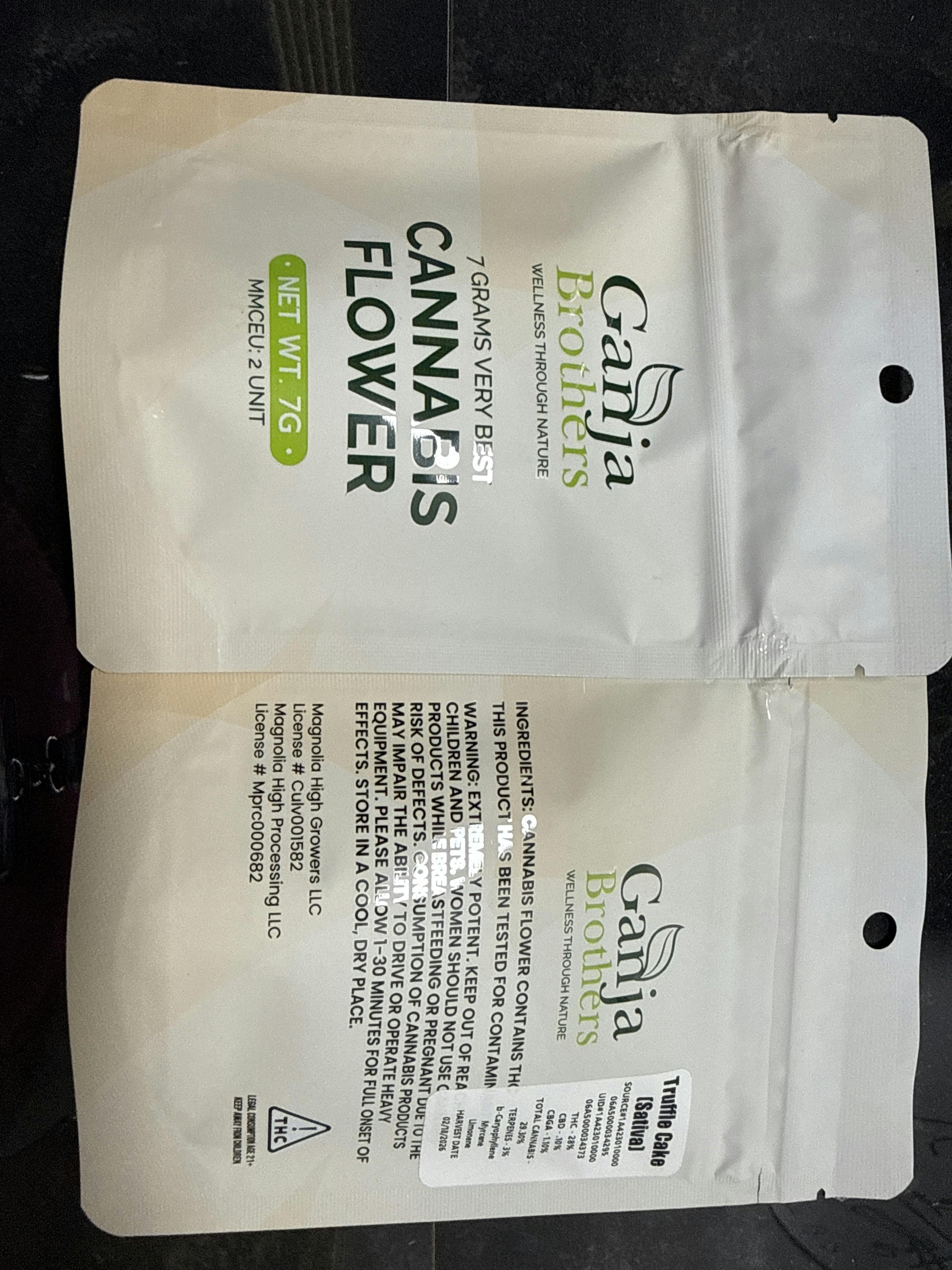Truffle cake 28% / 3% | - 7g Flower | Ganja Brothers
