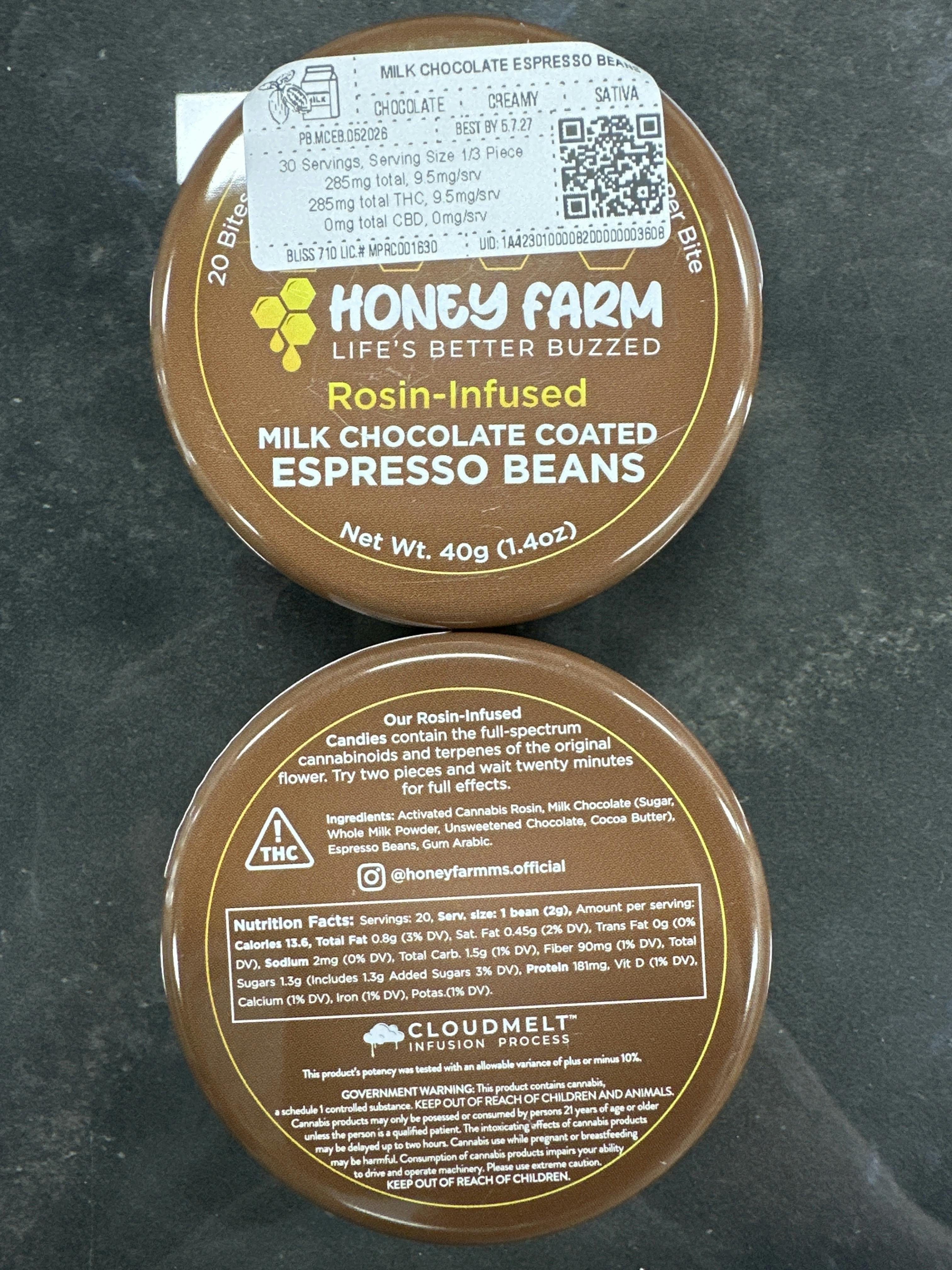 Milk Chocolate Espresso Beans Honey Farm