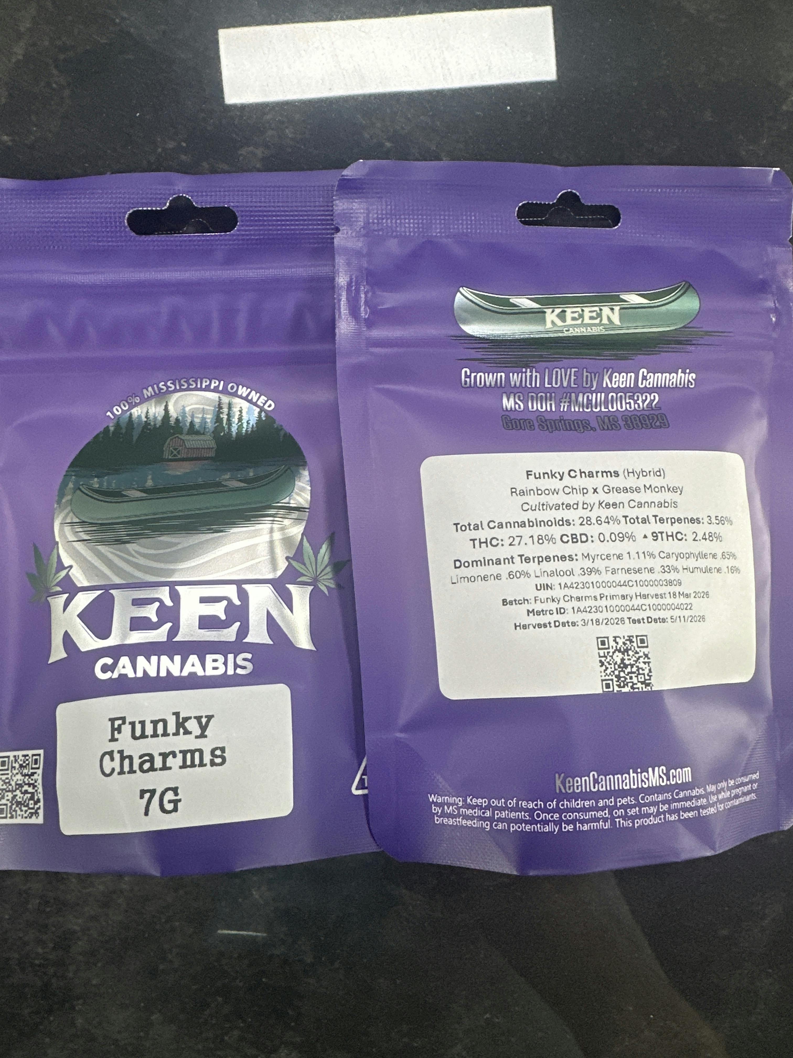 Funky Charms Bud 27.18% \ 3.56% | 7g Flower | Keen