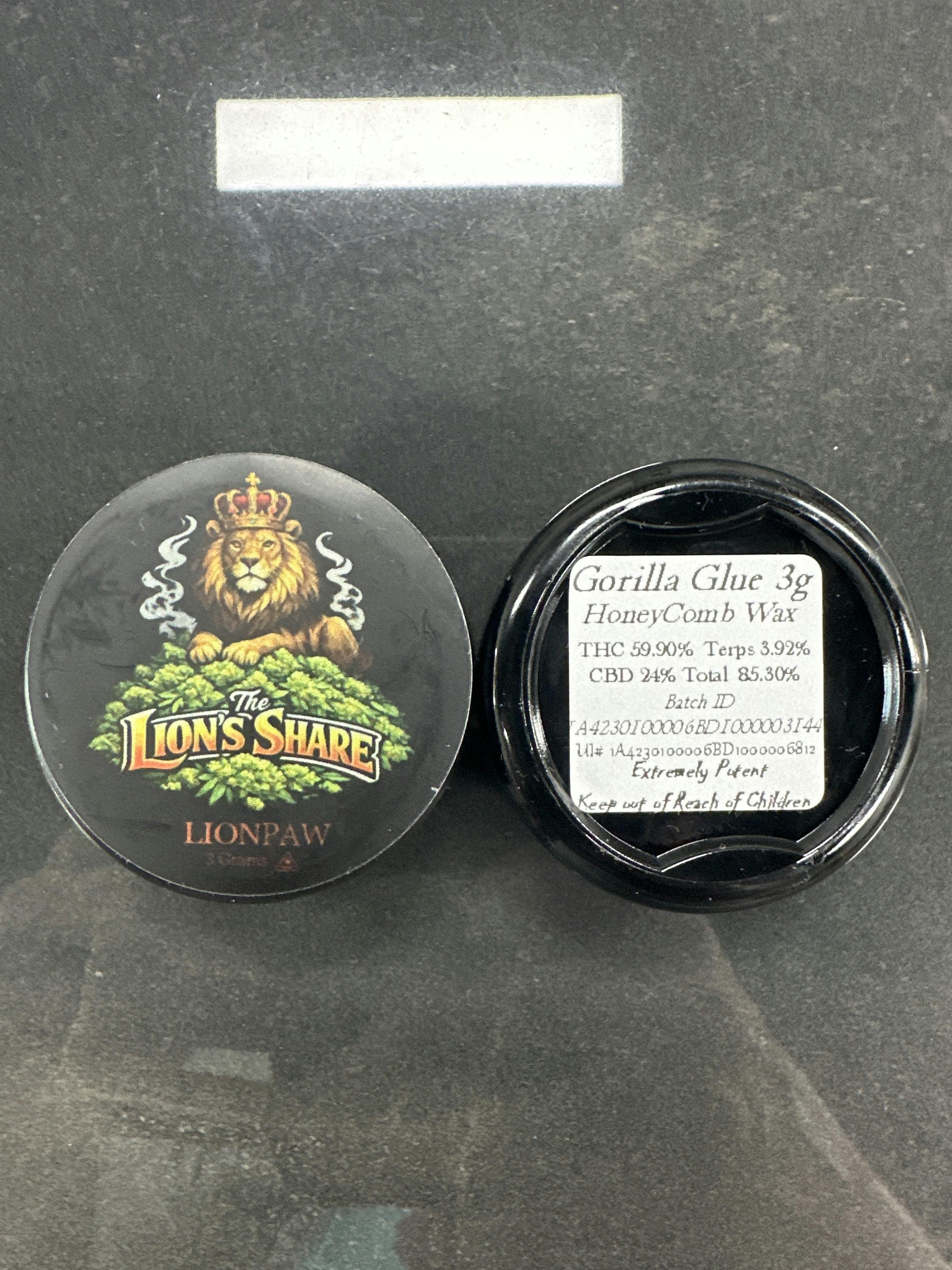 The Lion's Share GF Gorilla Glue | 3g JAR