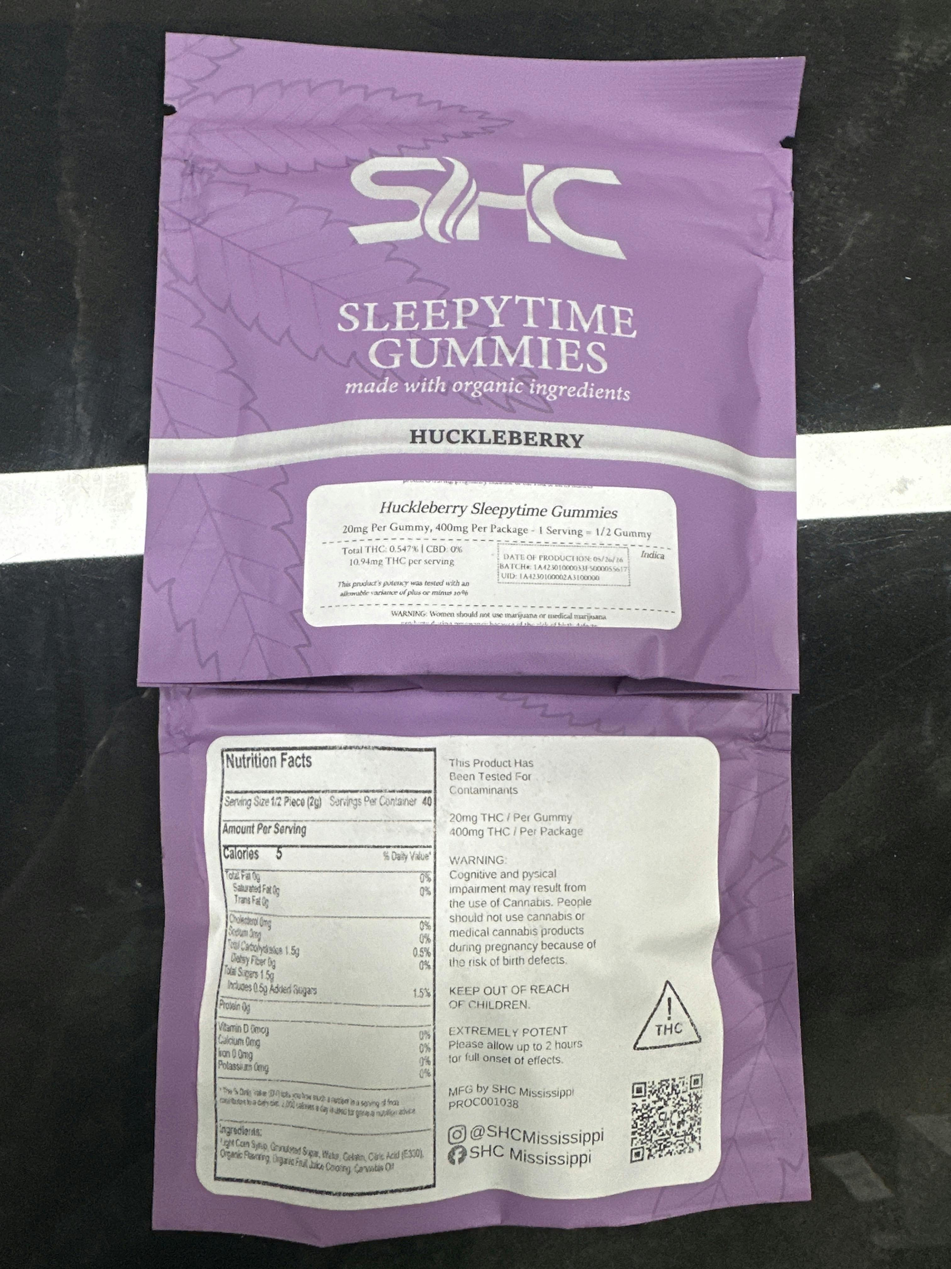 Huckleberry Gummies | 20MG 400mg | SHC