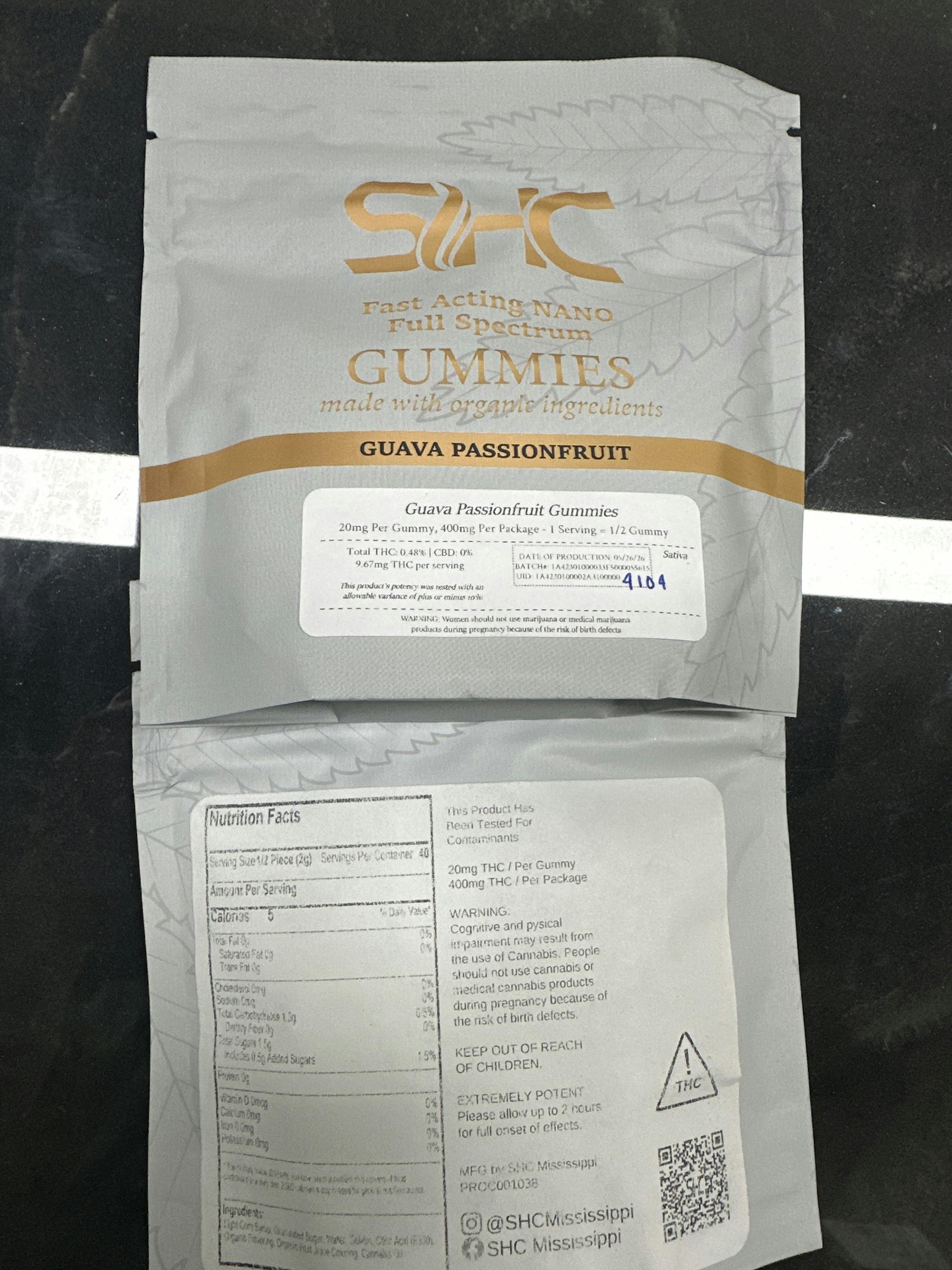 Guava Passionfruit Gummies | 20ct, 400MG | SHC