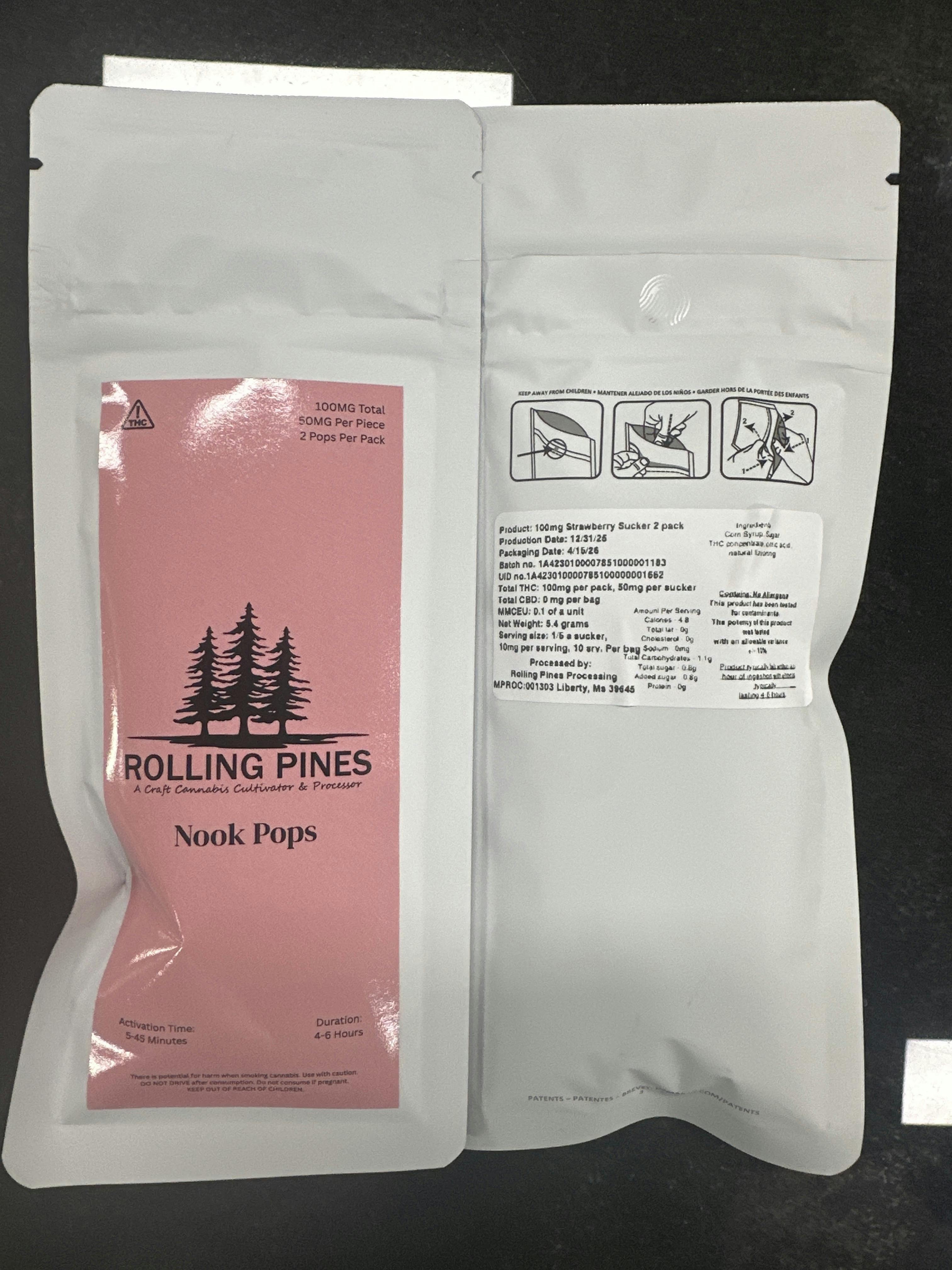 Strawberry Sucker | 2 Pack 100MG | Rolling Pines