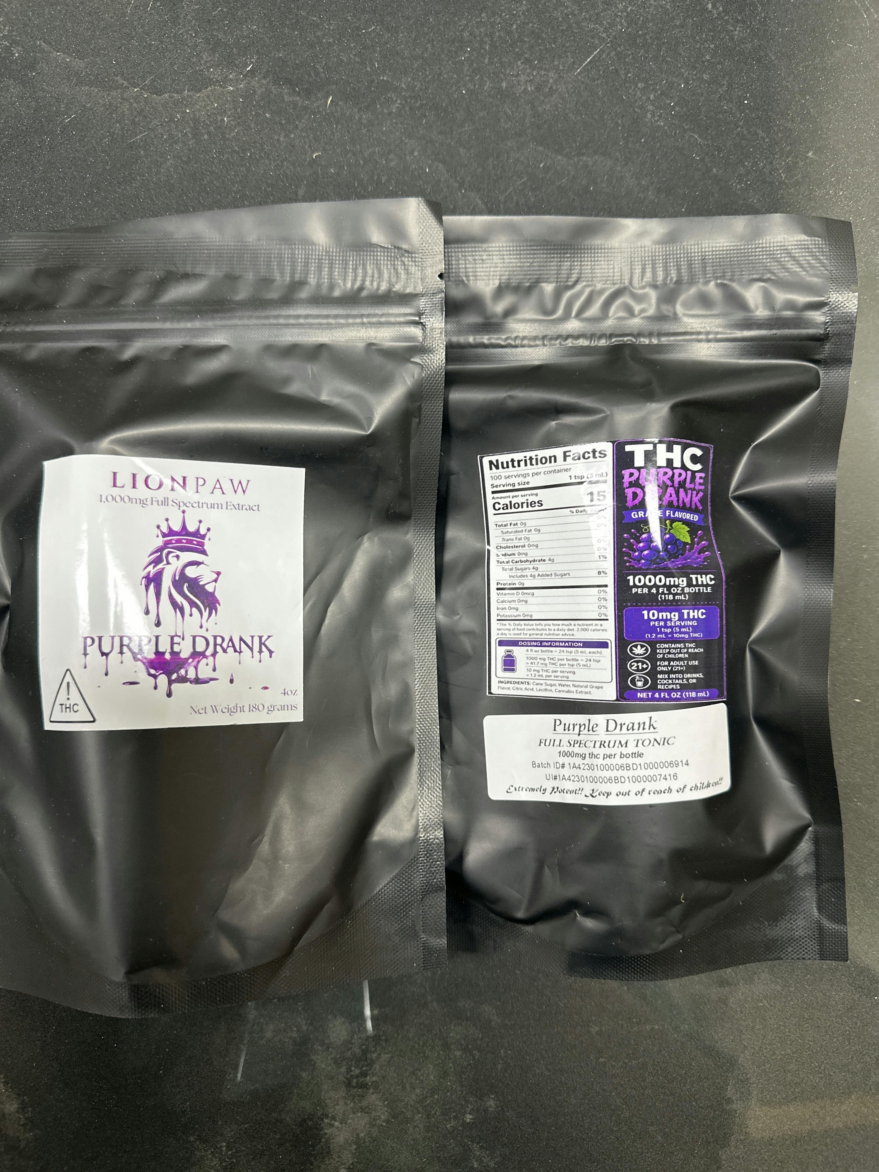 Purple Drank infused syrup | 1000MG SYRUP | Lions