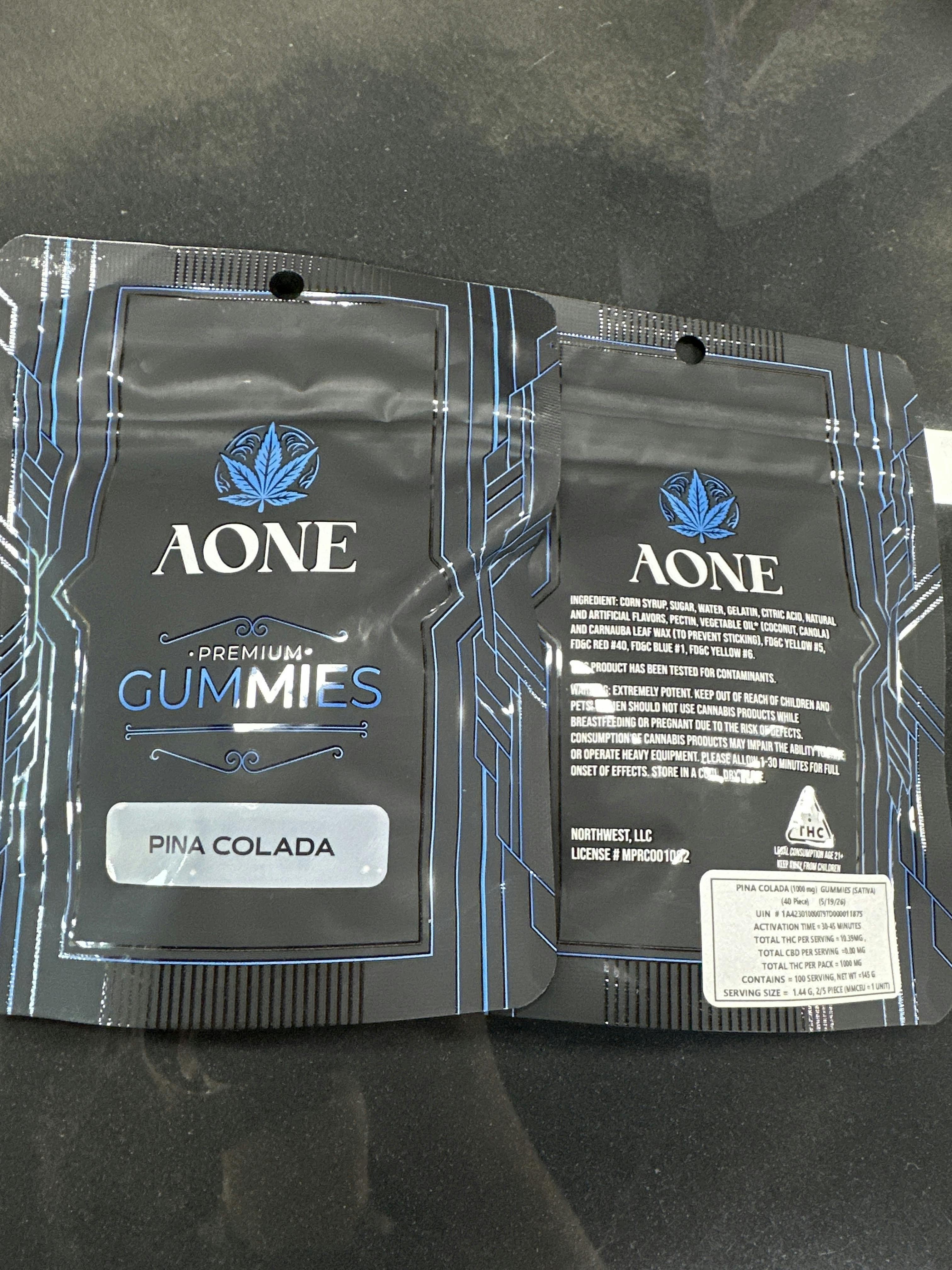 ONE THOUSAND MG | Pina Colada Sativa Gummies | 1000MG 10PK | Best Mood
