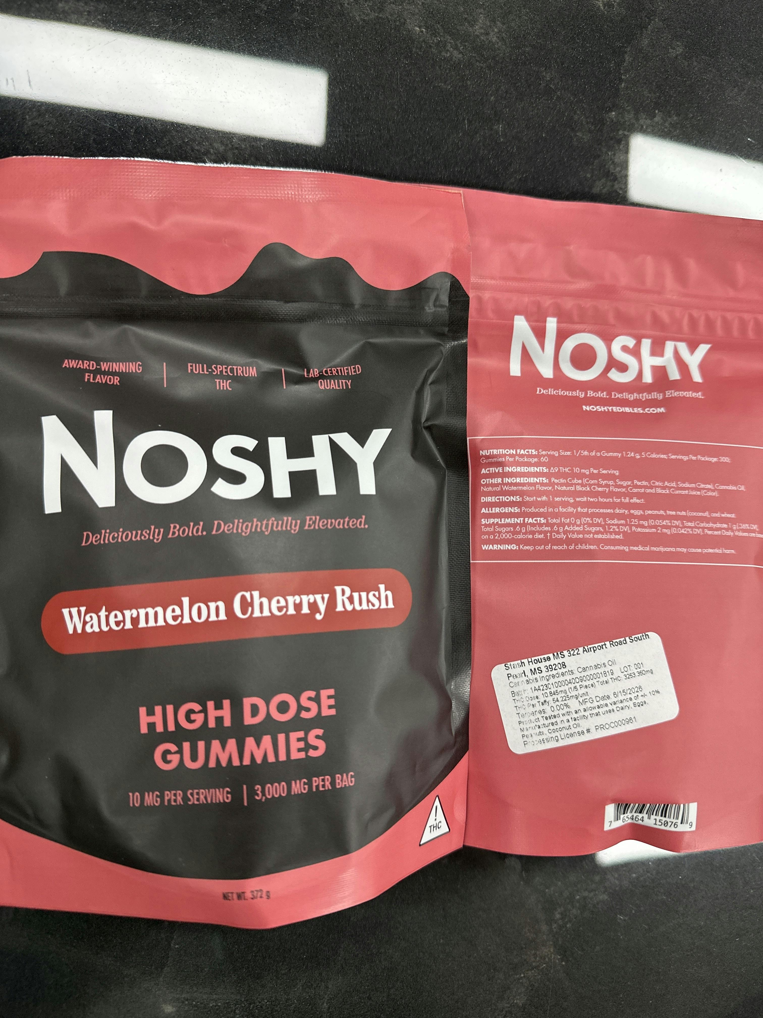 Watermelon Cherry Rush | High Dose 3000mg 60 pack | 50mg/piece | Noshy