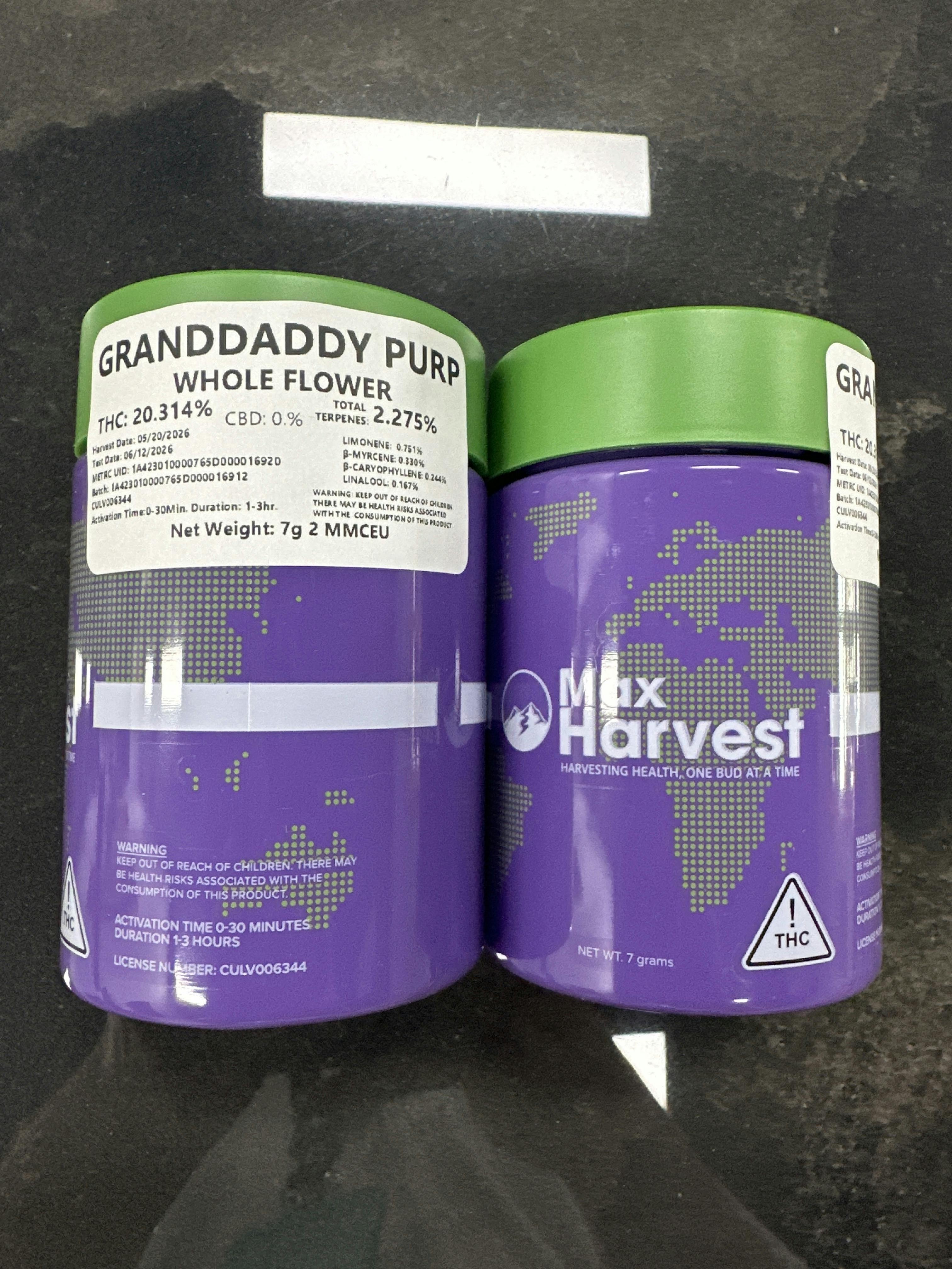 sEVEN gRAMS | Grand Daddy Purp | 7g Flower | Max Harvest