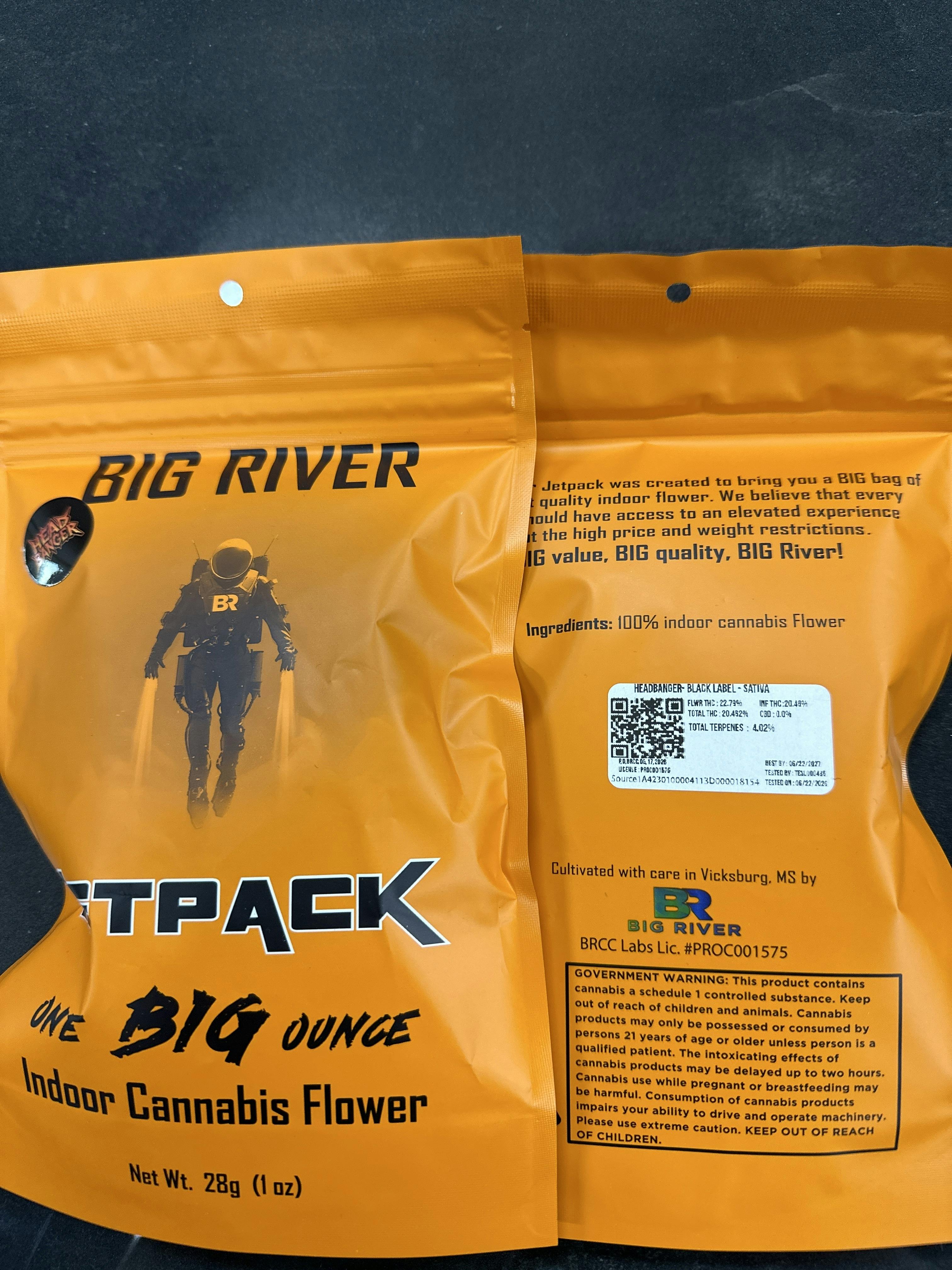 OUNCE | Headbanger | TERPS: 4% THC: 22%| 28g Flower | Big RIVER