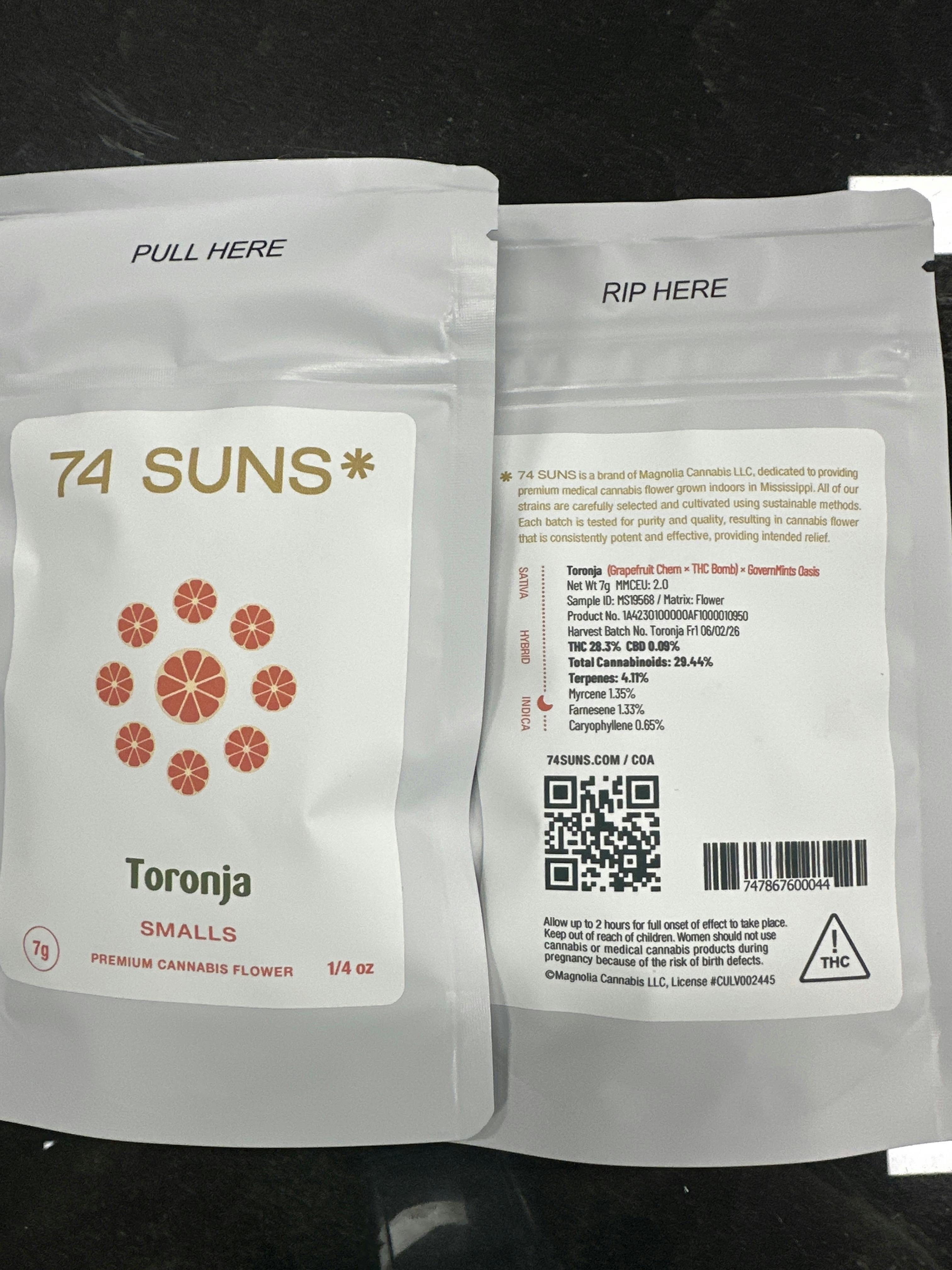 SEVEN GRAMS | Toronja 28.3% / 4.11% | 7gFlower | 74 Suns