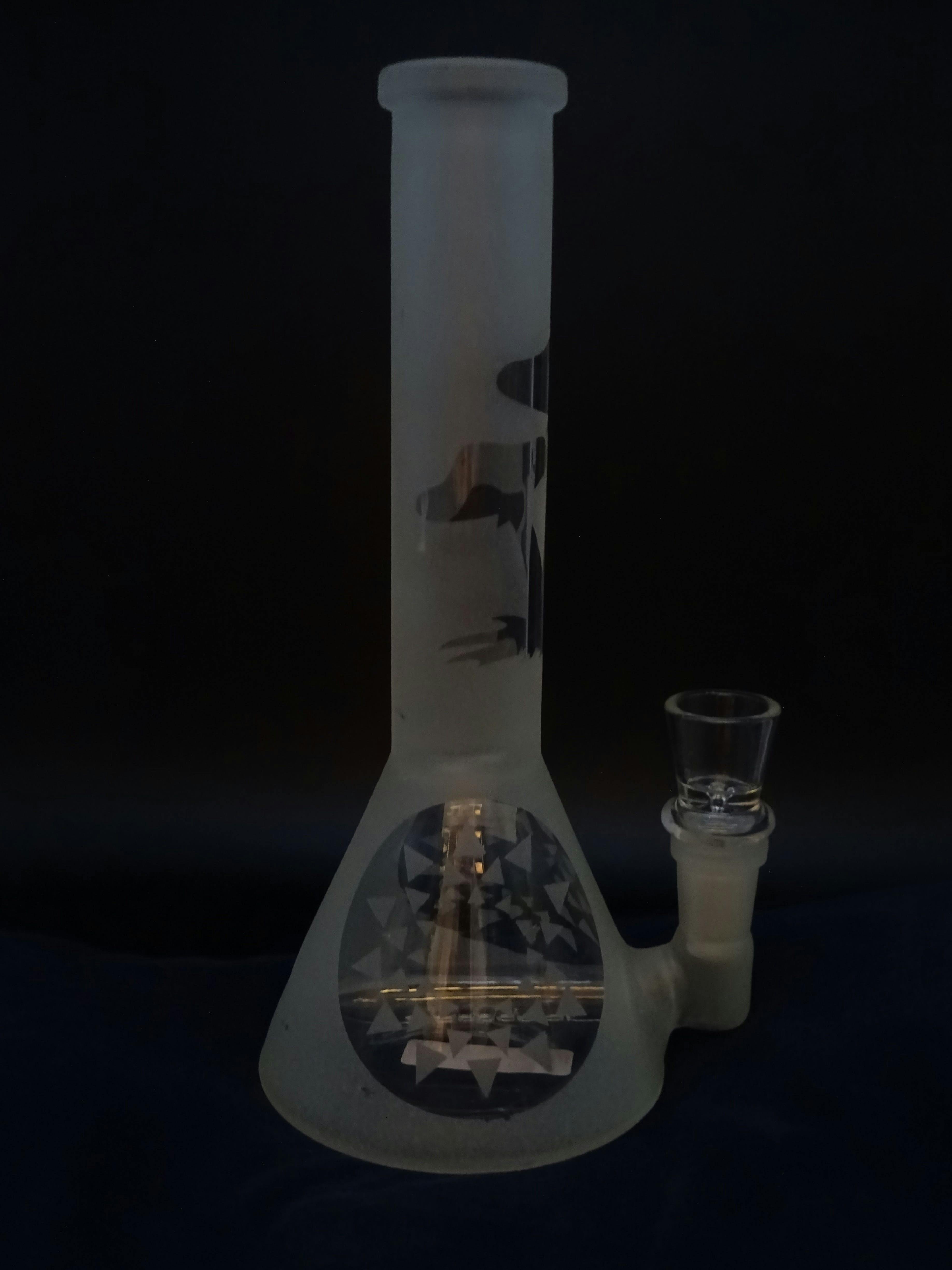 Glow-in-the-Dark Beaker Bong - 8"