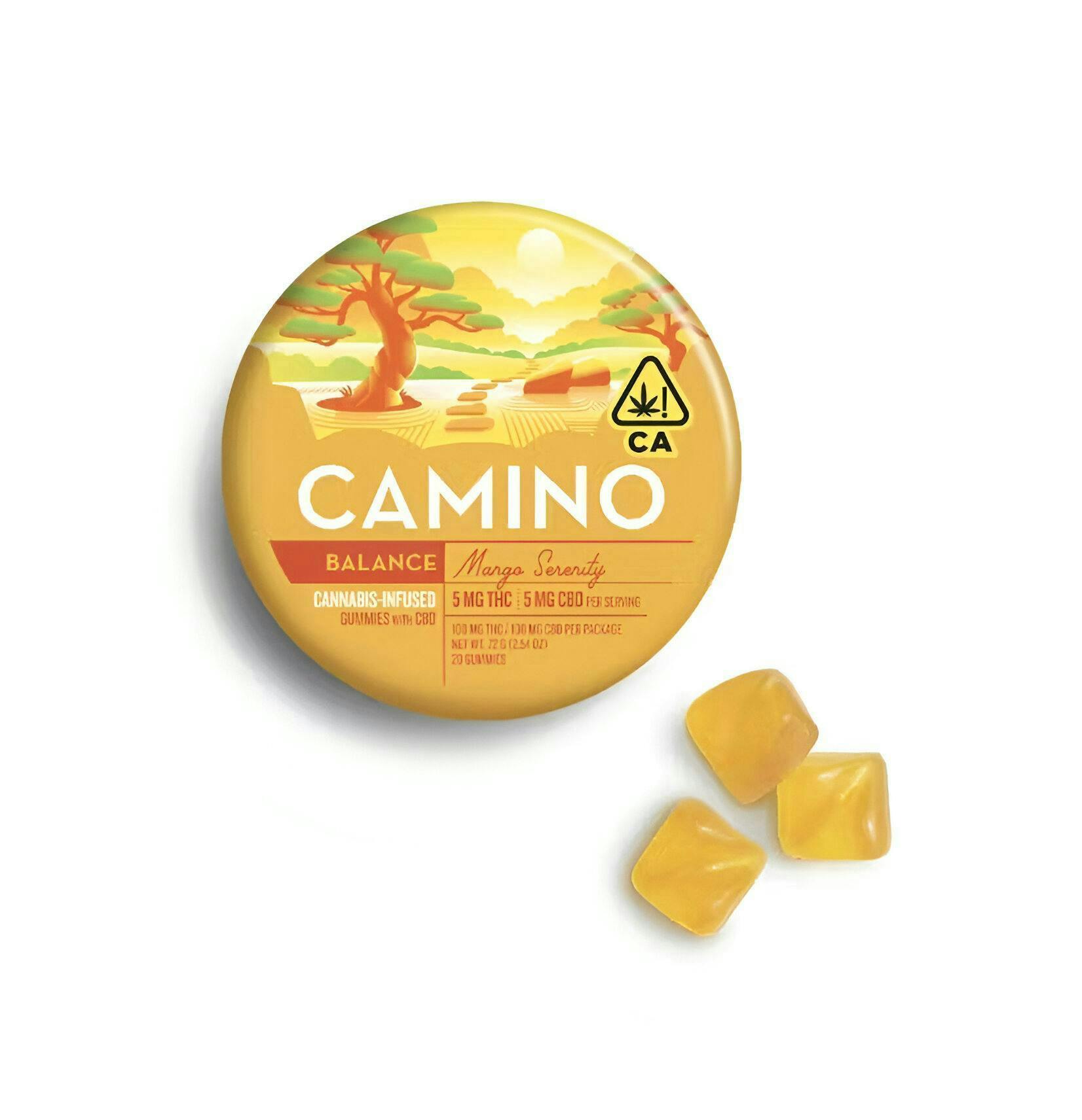 Camino - Mango Serenity 'Balance' - Gummies - 100mg THC + 100mg CBD — Everyday