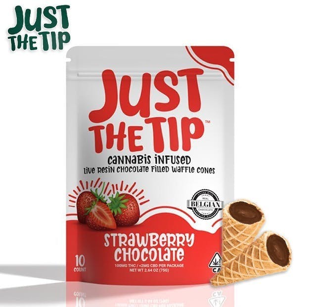 Just The Tip — Strawberry - Filled Waffle Cone