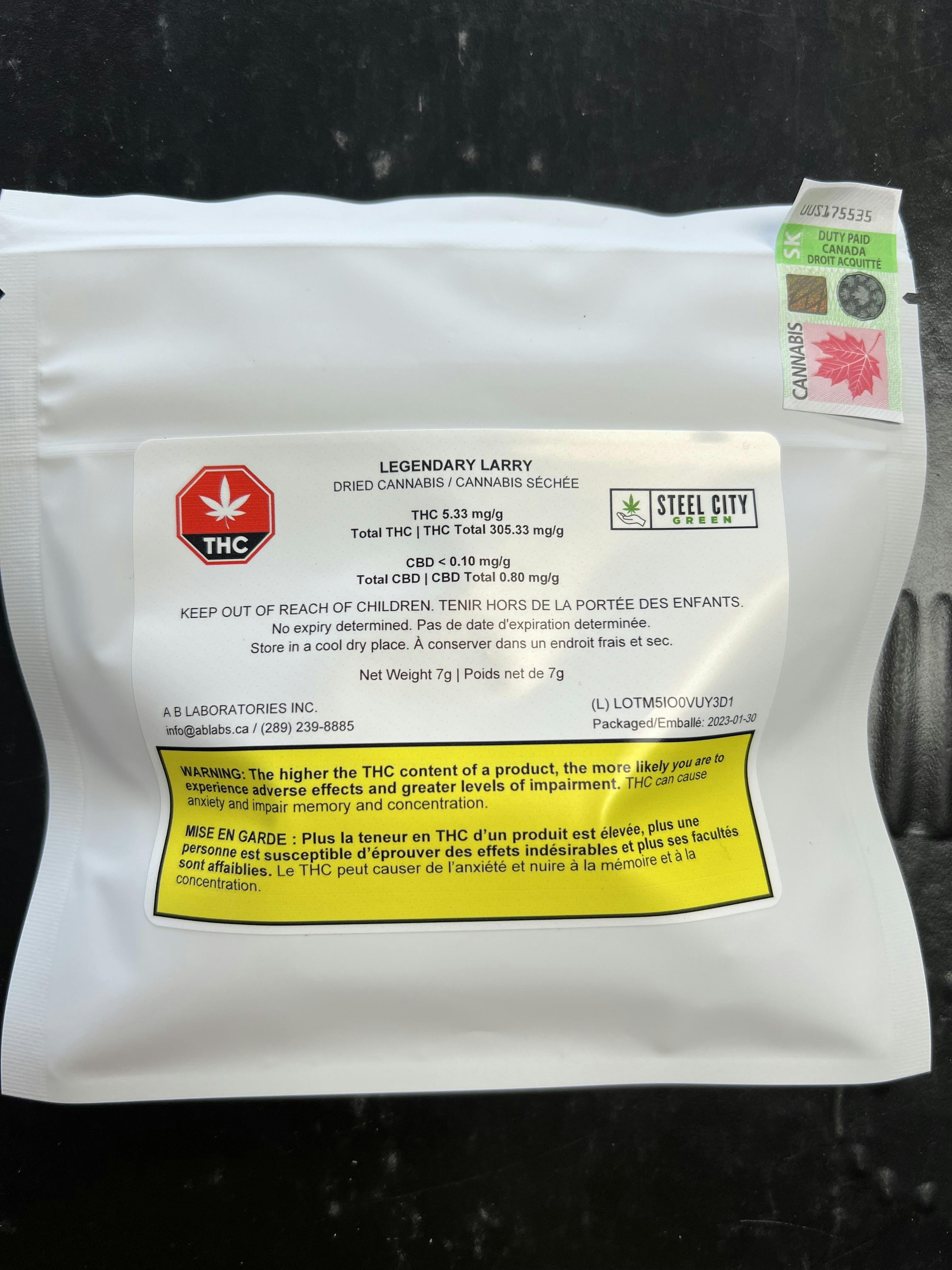 Steel City Green - Legendary Larry - Flower - 7g