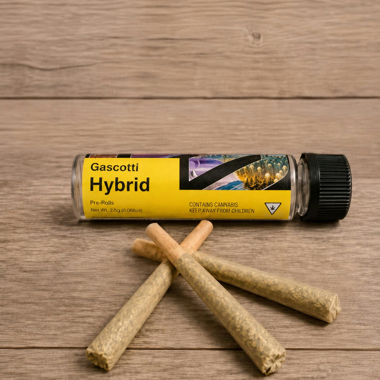 3g | Gascotti | Bubble Hash Infused Preroll 3 Pack