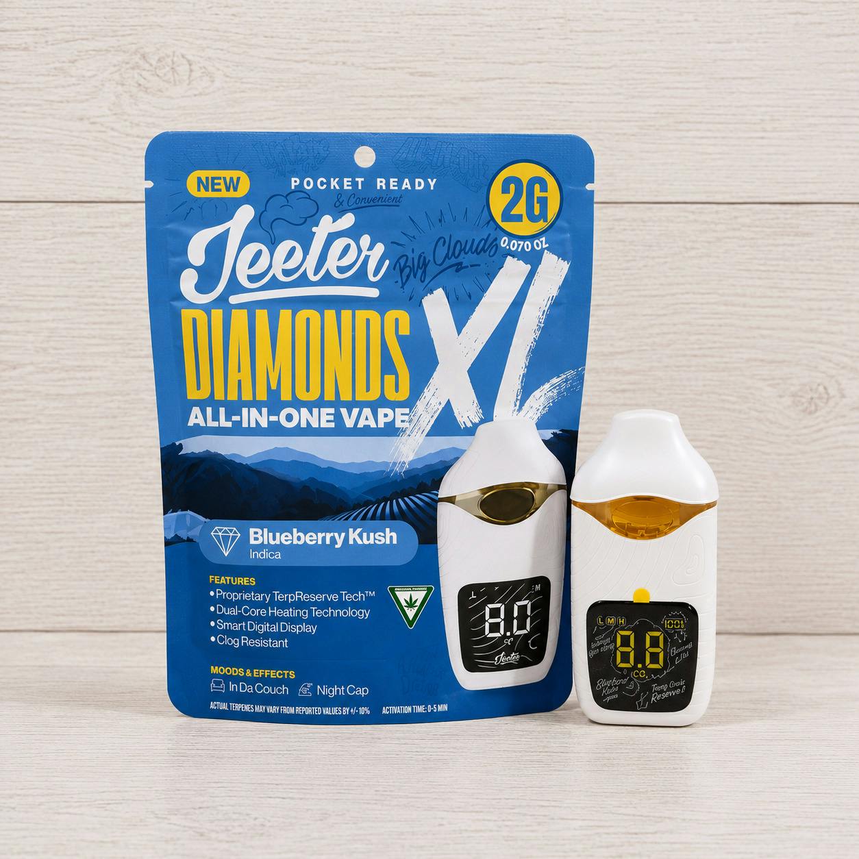 2g | Blueberry Kush | Disposable Vape cannabis product