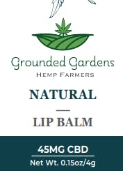 Natural CBD Lip Balm I Grounded Gardens I 45mg I 1ct at Grounded Gardens