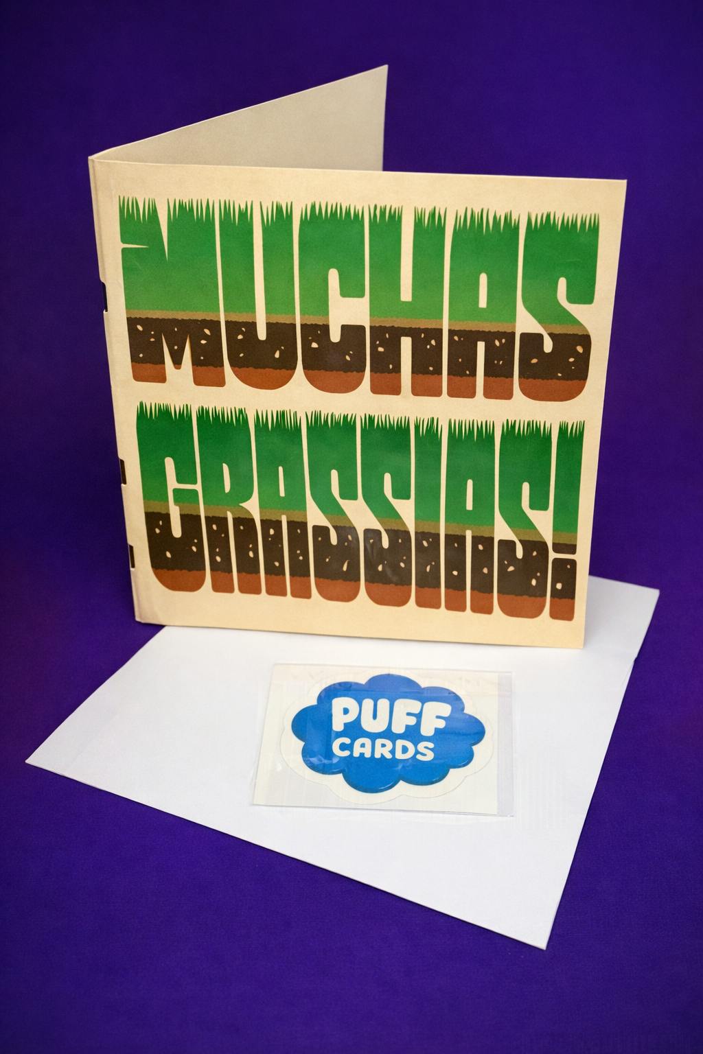 Muchas Grassias I Funny Cards I Puff Cards I 1ct at Grounded Gardens