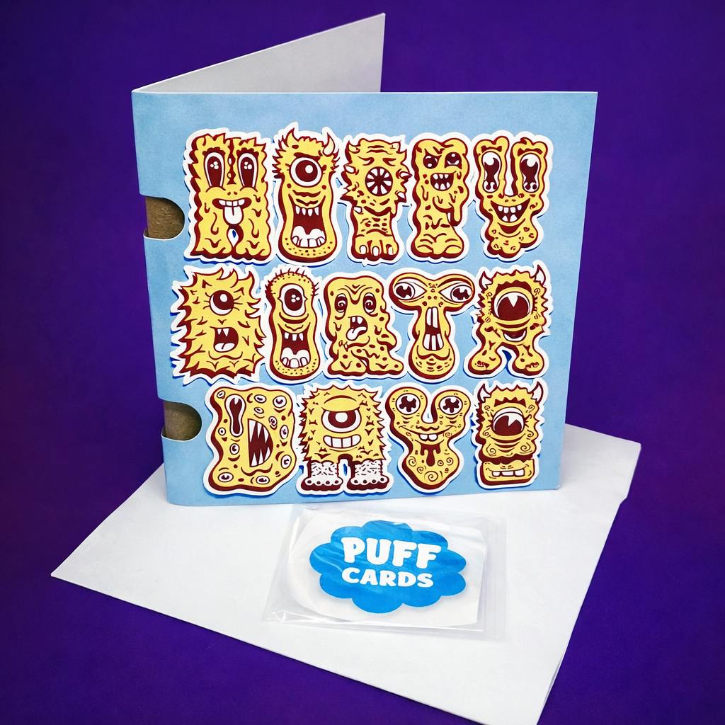 Happy Birthday! I Birthday Cards I Puff Cards I 1ct at Grounded Gardens