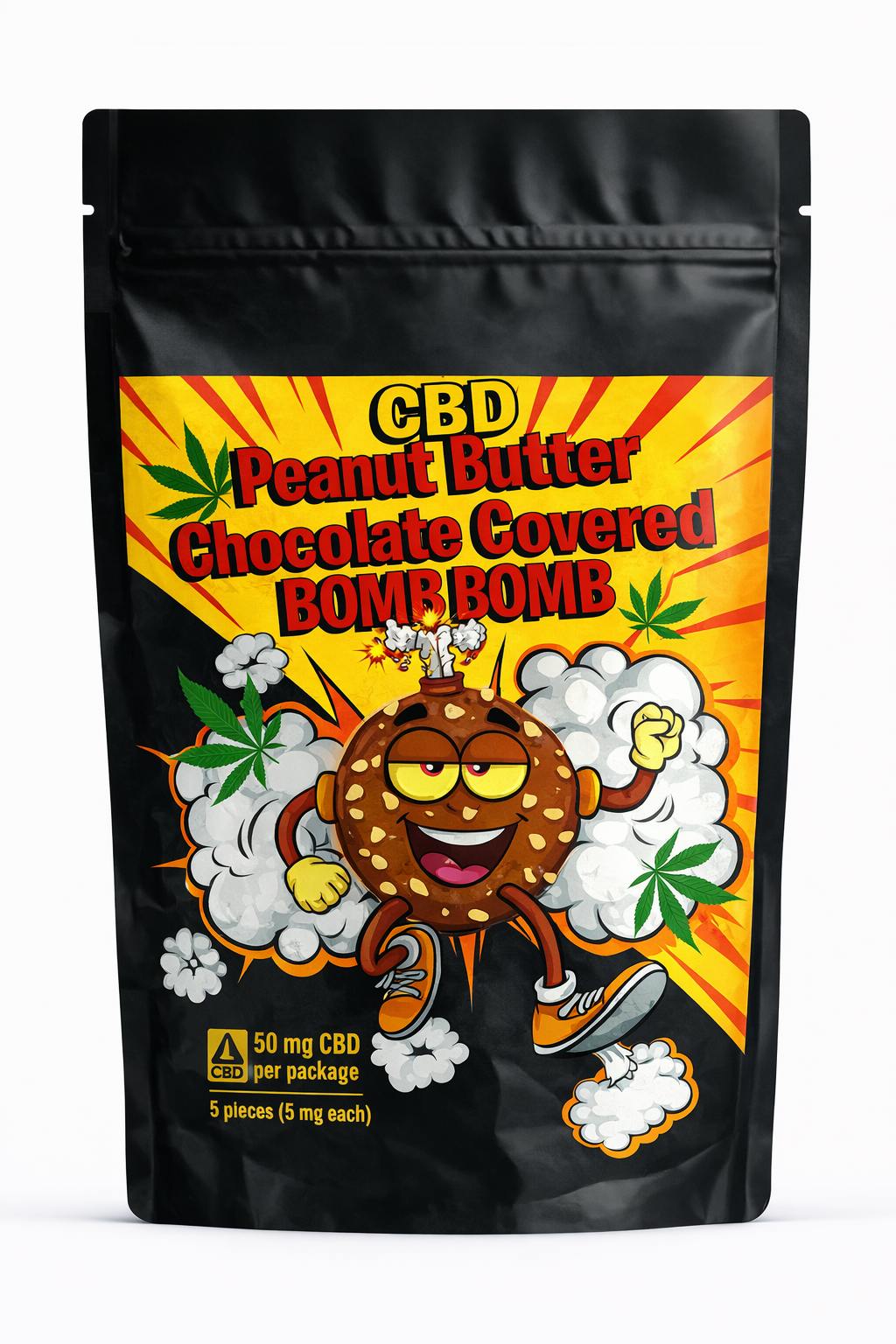 Bom Bom CBD I 750 mg I Peanut Butter Chocolate I Grounded Gardens I 1ct Bon Bon at Grounded Gardens