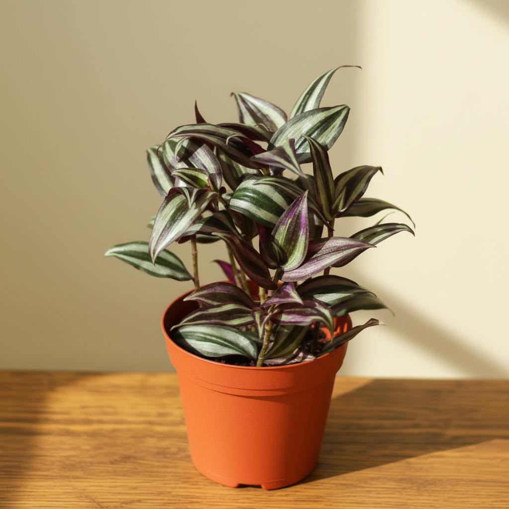 Eds Plant Shop Tradescantia Zebrina 'Wandering Dude' Plant 4.5In Hanging Basket