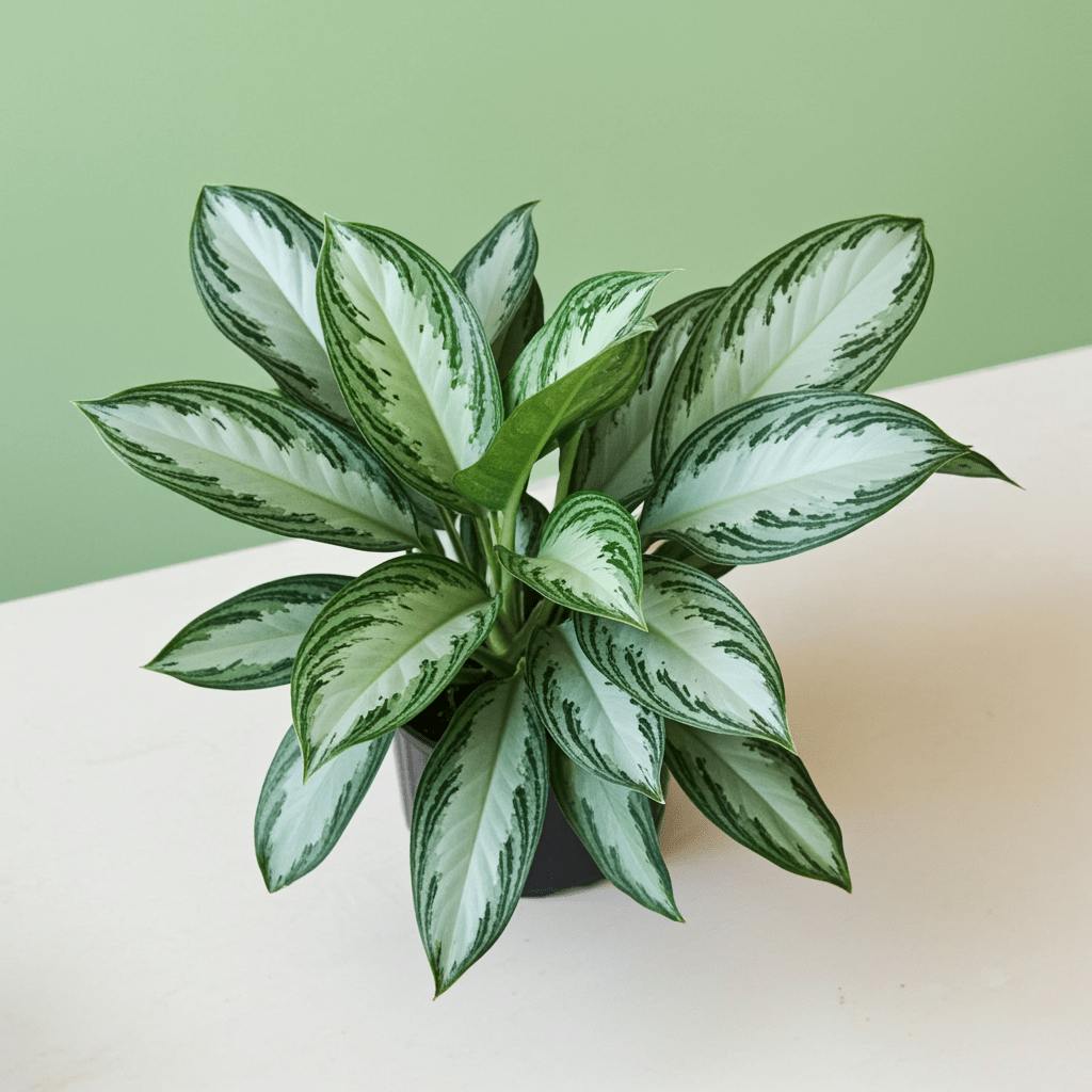 Eds Plant Shop Aglaonema Commutatum 'Silver Bay' Chinese Evergree Plant 8 Inch Nursery Pot