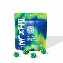 Grön Blue Razzberry PIXLZ Gummies 100mg