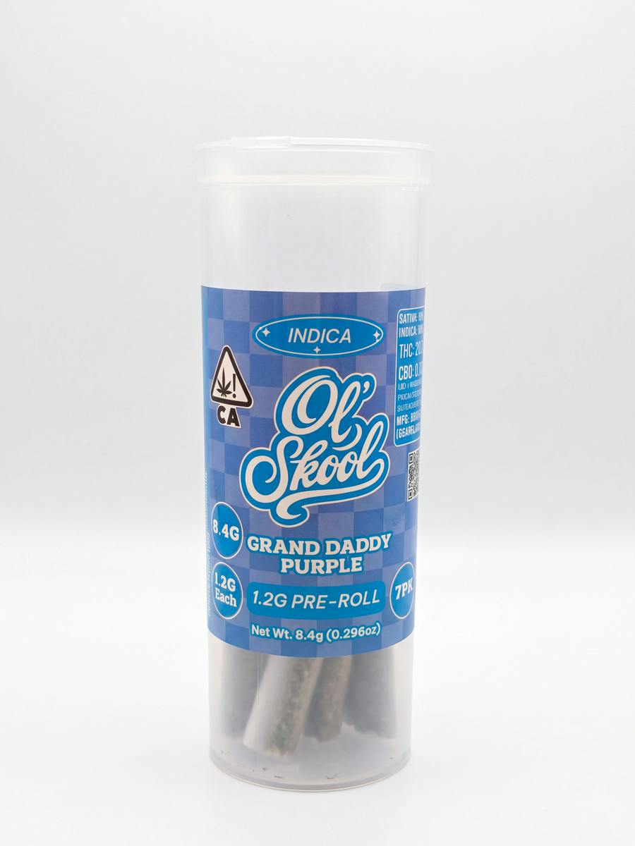 GRAND DADDY PURPLE 7PK PREROLLS | 8.4G | INDICA