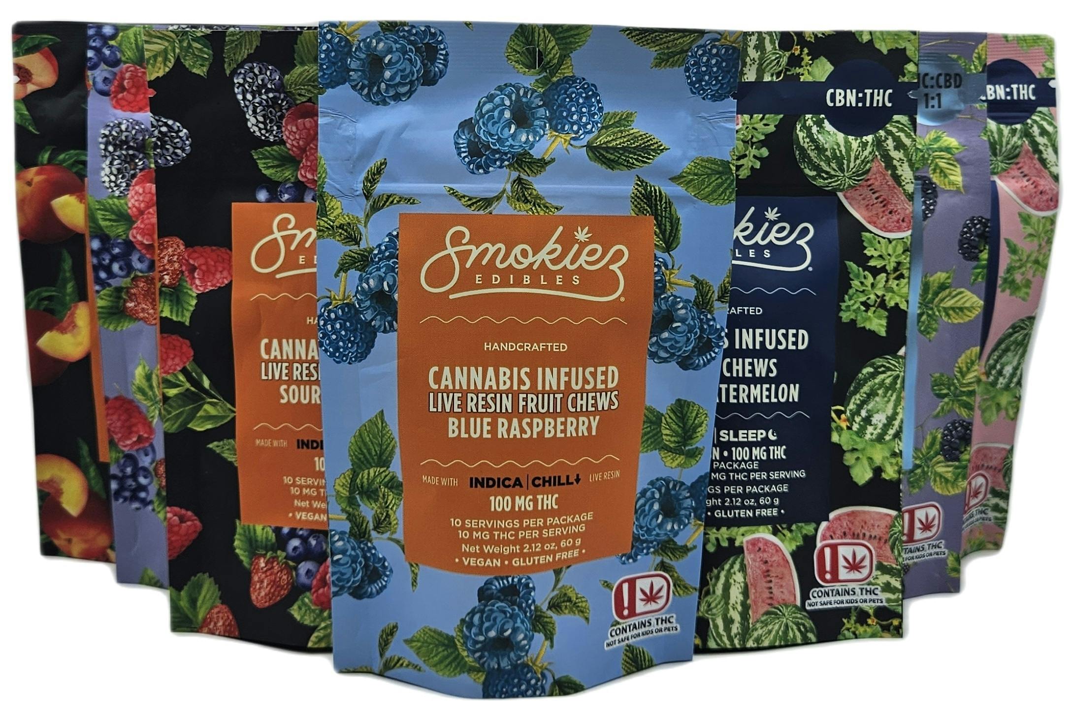 Smokiez | Sweet Blissful Sleep Watermelon Fruit Chews | 2:2:1 CBD:CBN:THC | 100mg:100mg:50mg