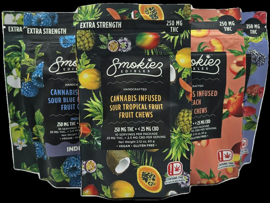 Smokiez | Sour Peach Fruit Chews | Sativa | 250mg