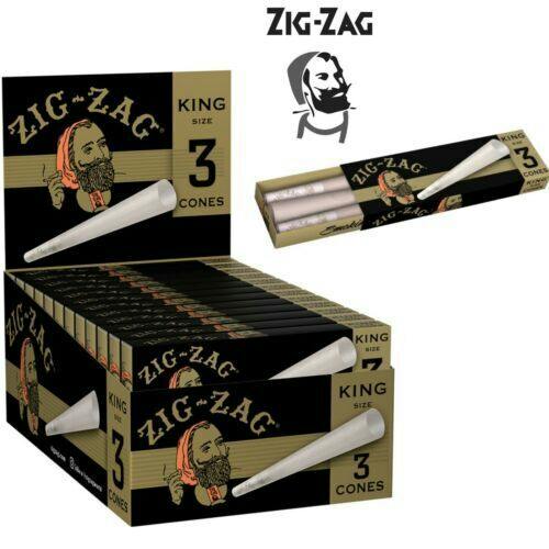 Zig Zag | Unbleached Cones | King Size | 3 Pack
