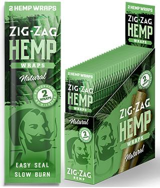 Zig Zag | Natural Hemp Wraps | 2 Pack