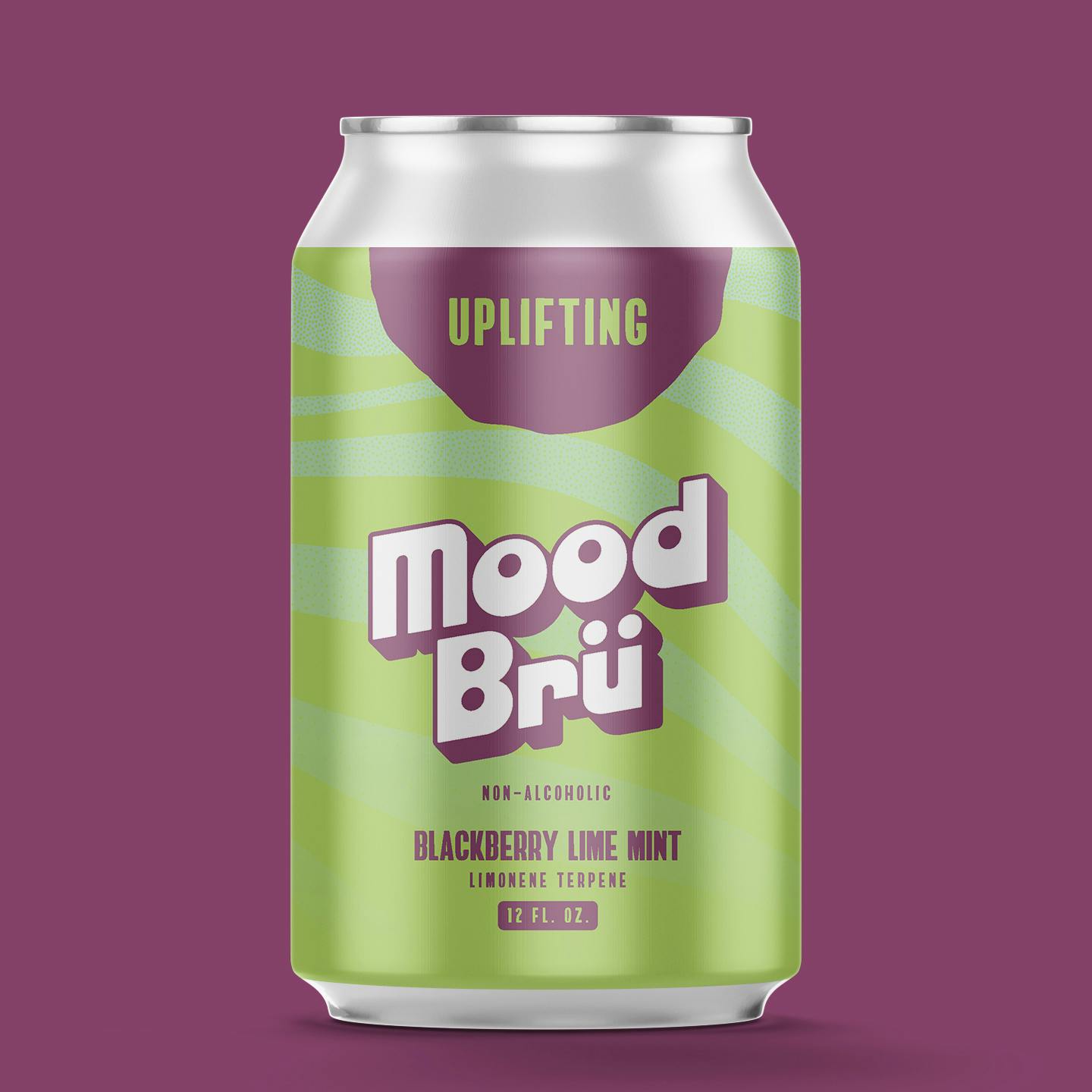 Mood Brü | Blackberry Mojito | Terpene Infused Mocktail | Uplifting | 12 Fl.Oz. Can
