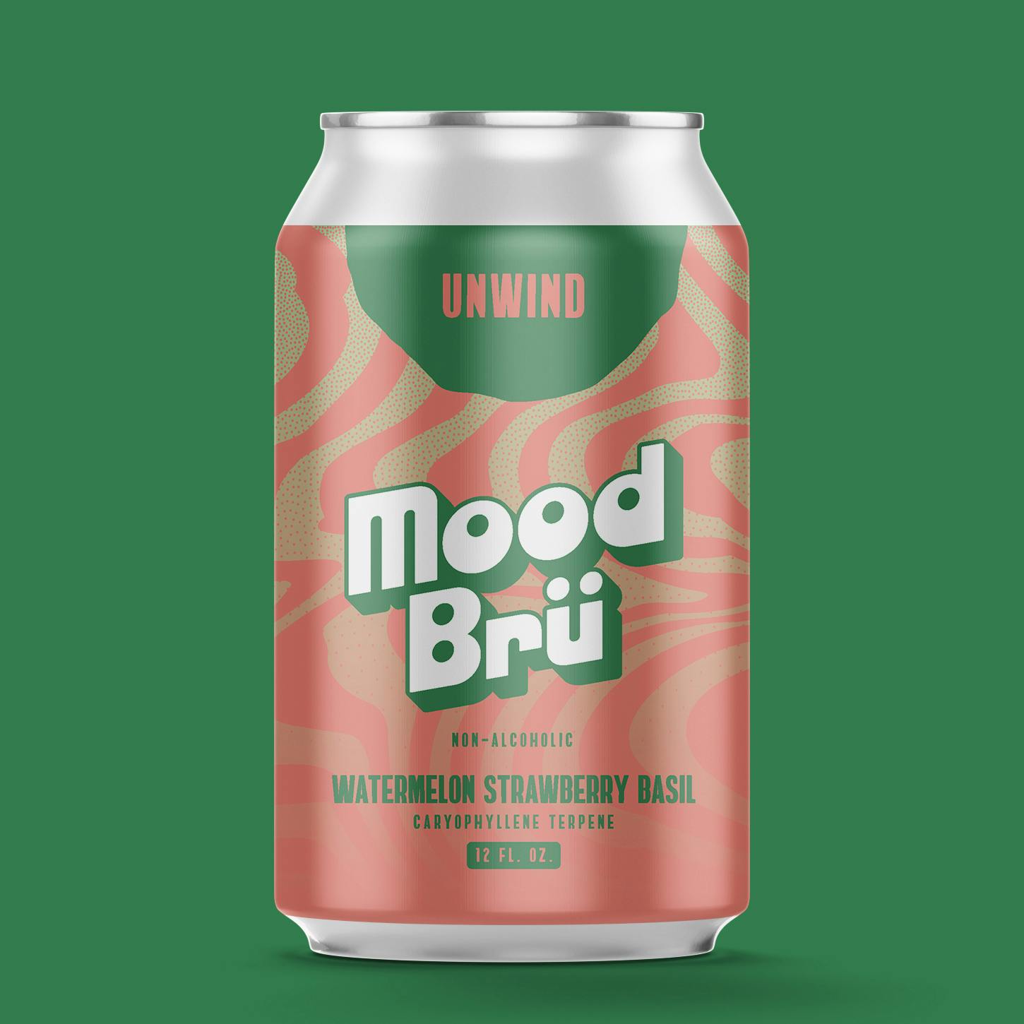 Mood Brü | Melonberry Basil Spritz | Terpene Infused Mocktail | Route 66 Edition | 12 Fl.Oz. Can