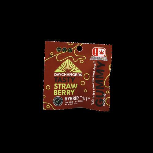 Day Changers | Strawberry Gummy | Hybrid | 1:1 THC:CBD | 250mg Single