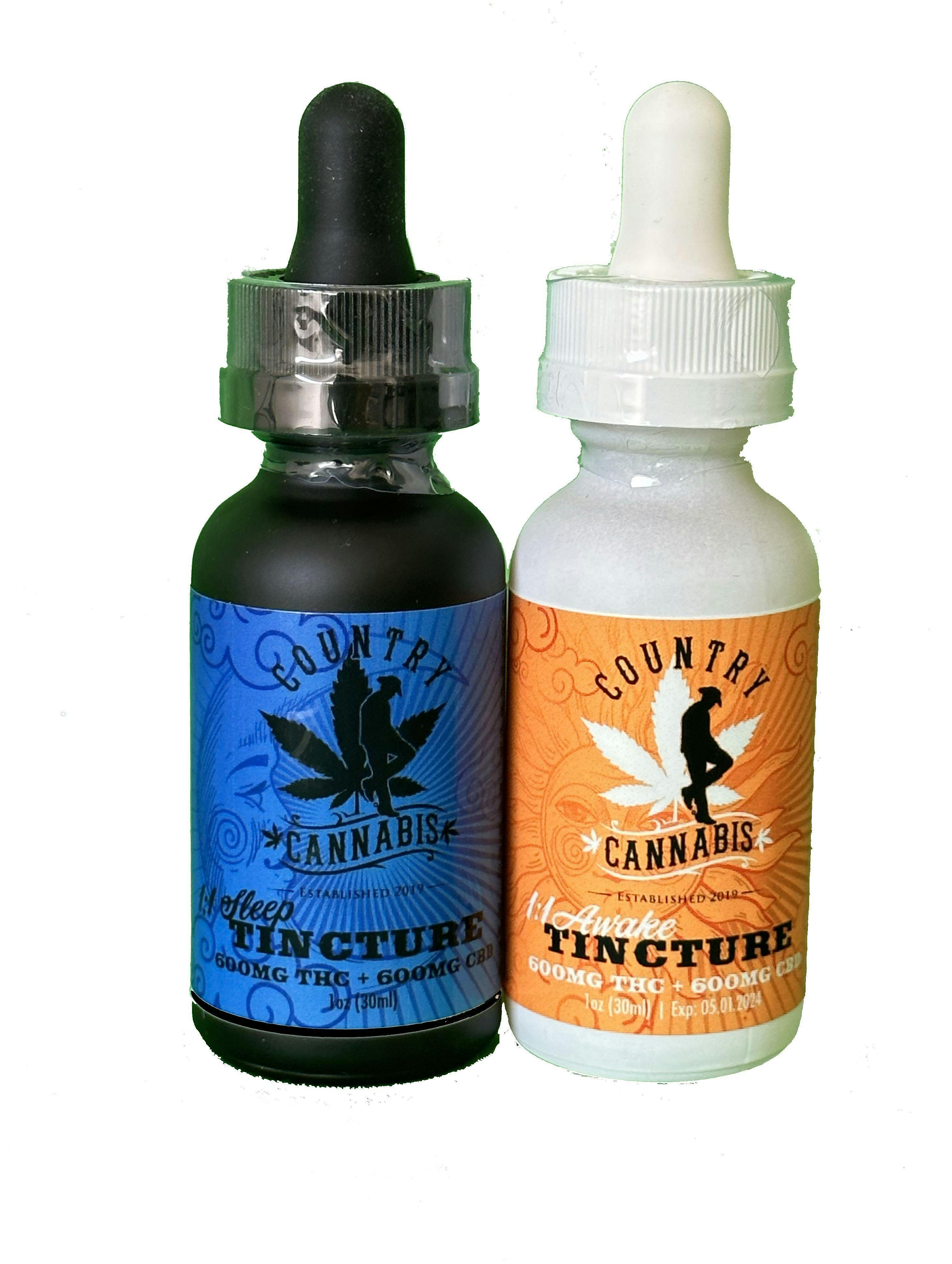 Country Cannabis | 1:1 Sleep Tincture | 600mg THC + 600mg CBD