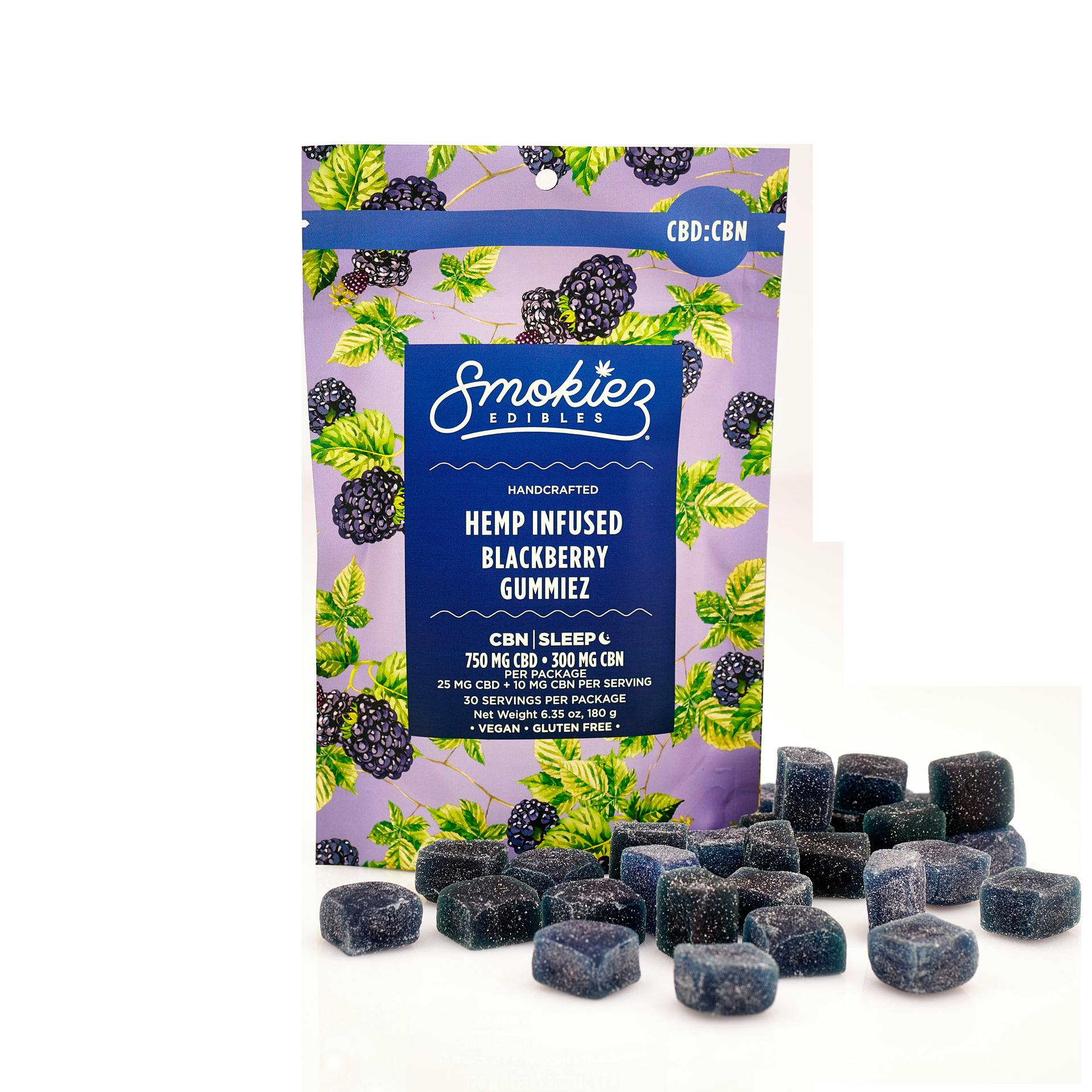 Smokiez | Sweet Green Apple Fruit Chews | 250mg CBD + 100mg CBG