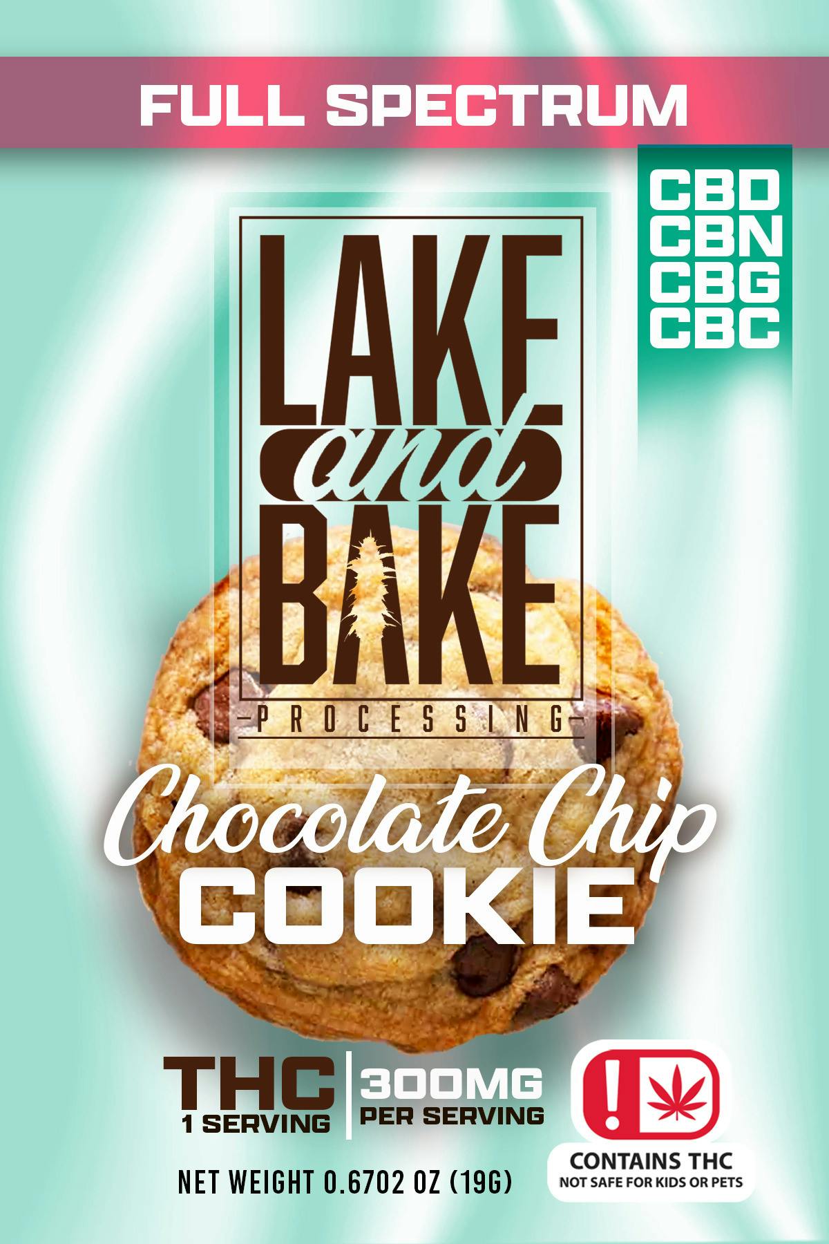 Lake & Bake | Chocolate Chip Cookie | 1:1:1 THC:CBD:CBG | 300mg