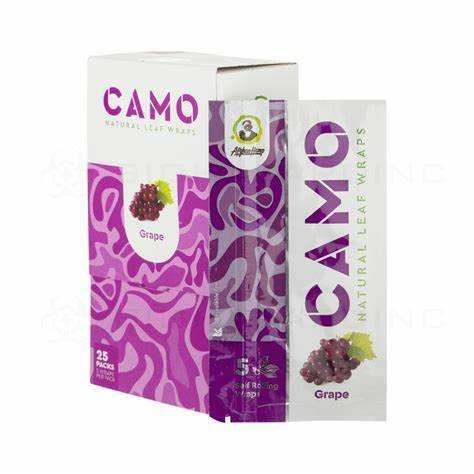 Camo | Natural Leaf Wraps | Grape | 5 Pack