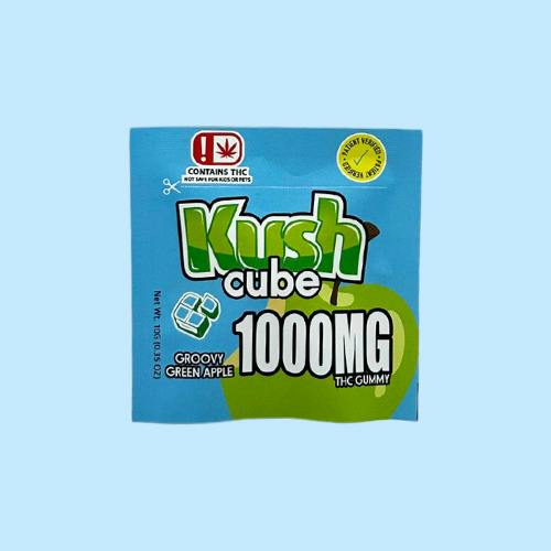 Kush Cube | Groovy Green Apple Gummy | 1000mg Single